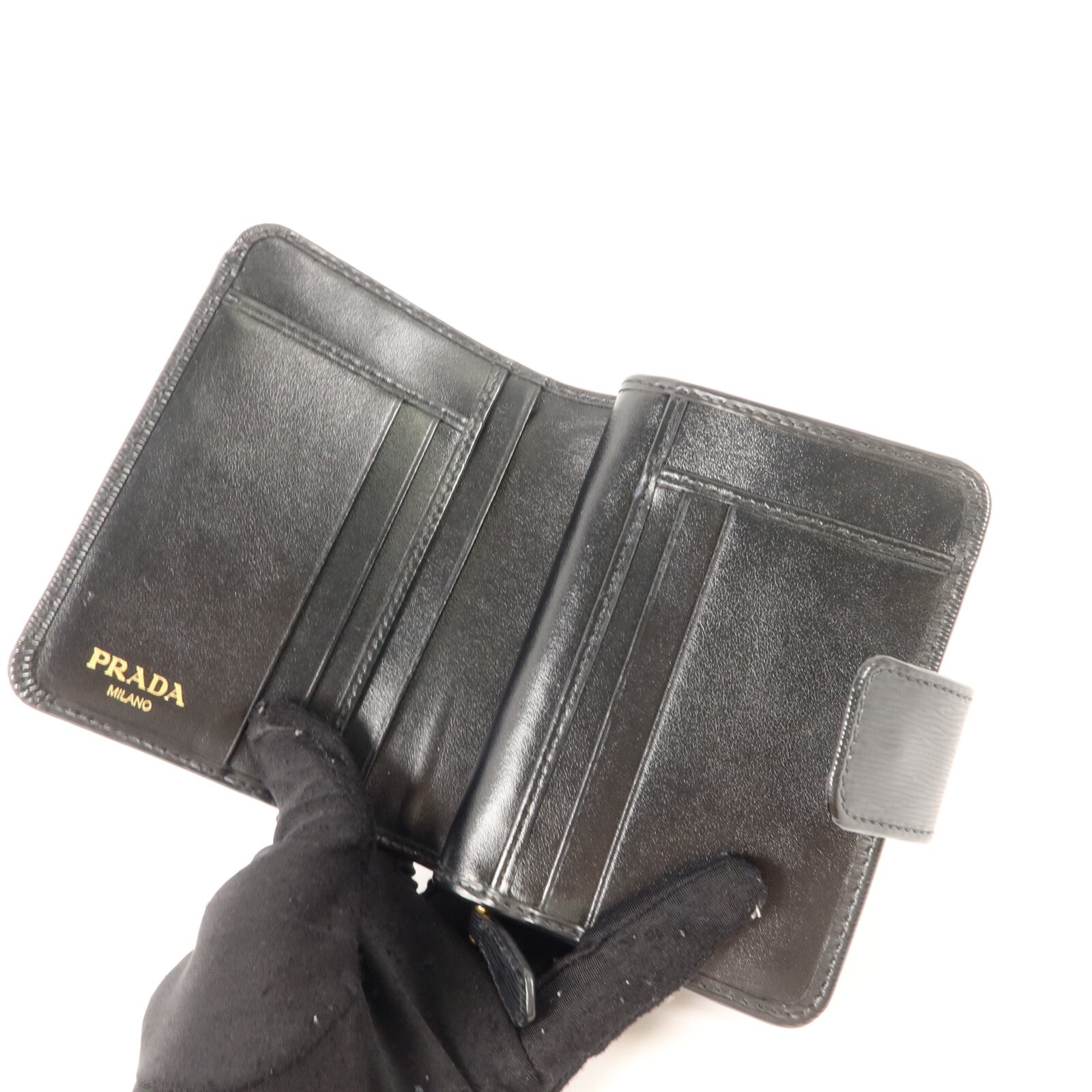 PRADA Saffiano皮革Bifold Wallet錢包