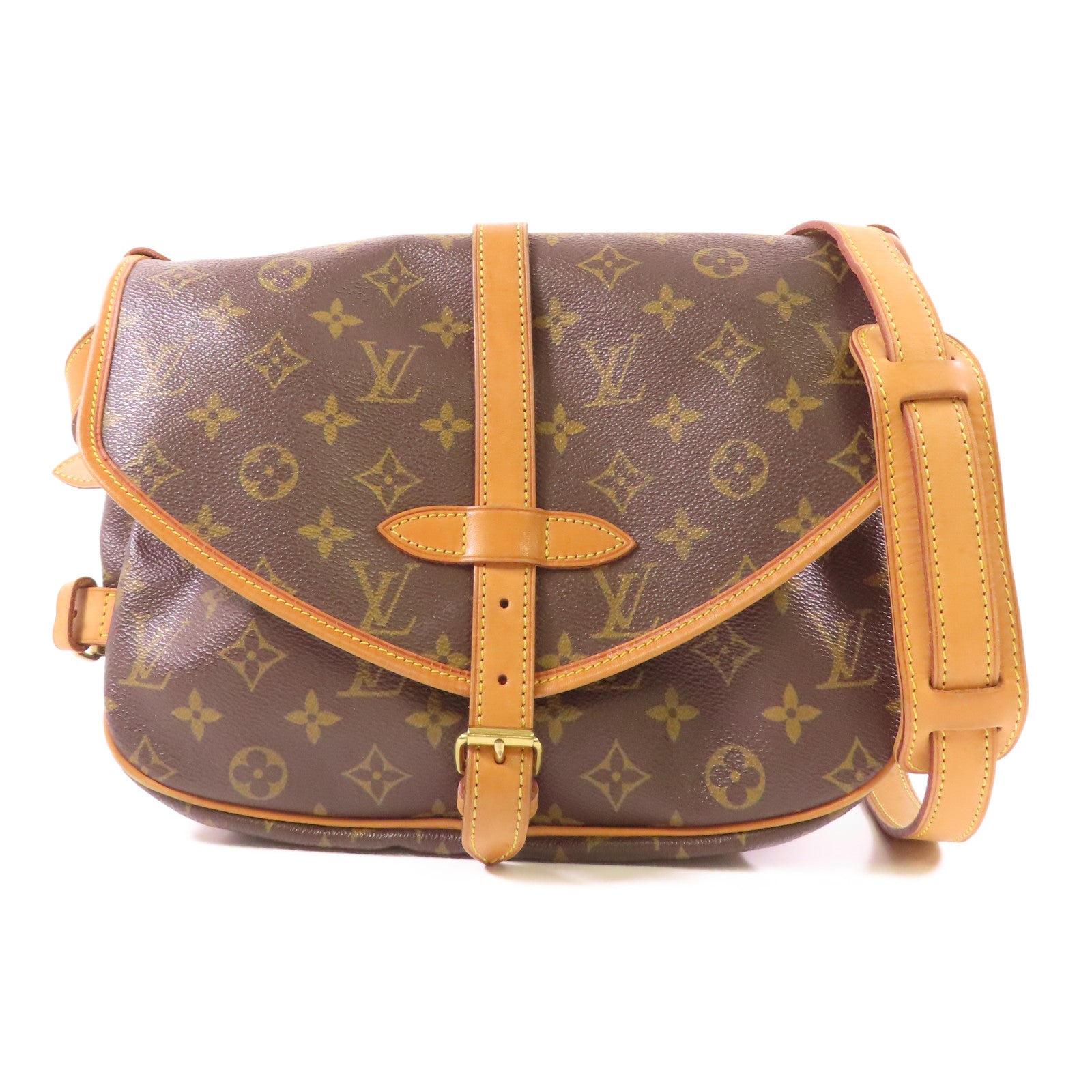 LOUIS VUITTON Monogram Saumur 30金扣肩背袋