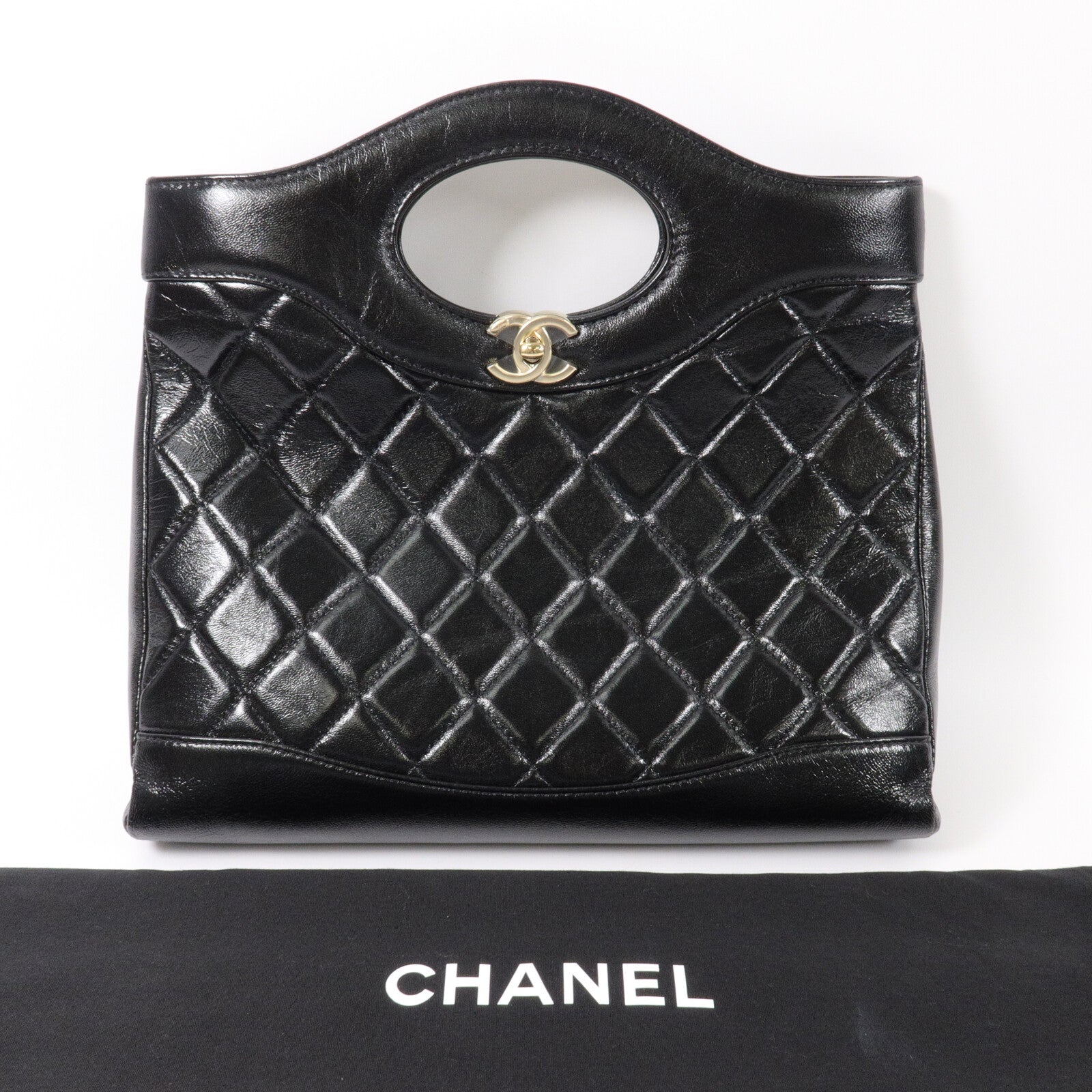 CHANEL 羊皮皮革Chanel 31 Shopping Bag鏈帶手挽肩背兩用袋