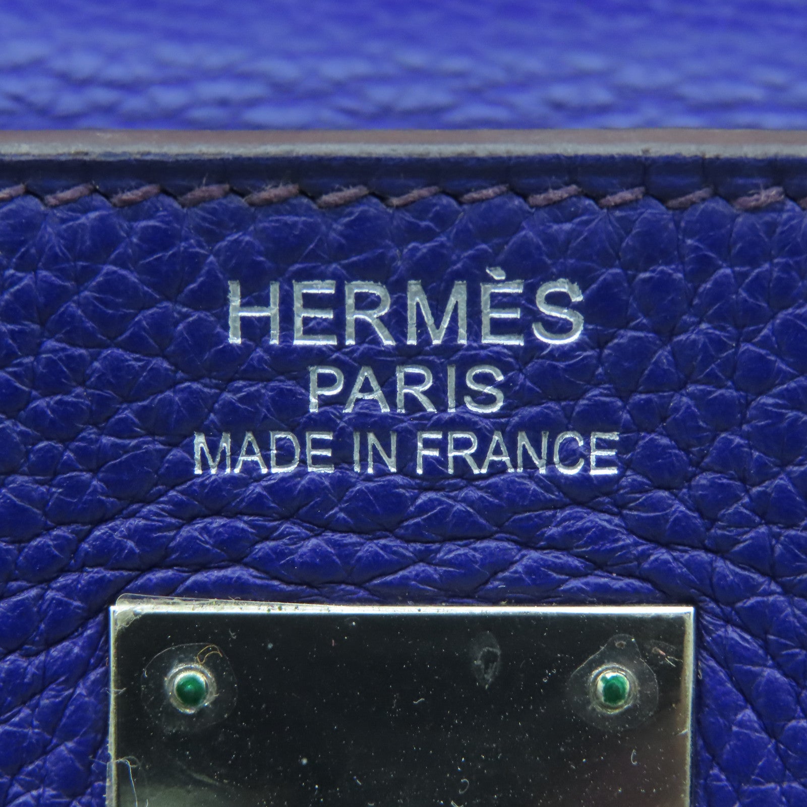 HERMES 【激減優惠】Clemence皮革Kelly 35銀扣手挽肩背兩用袋Iris/紫色