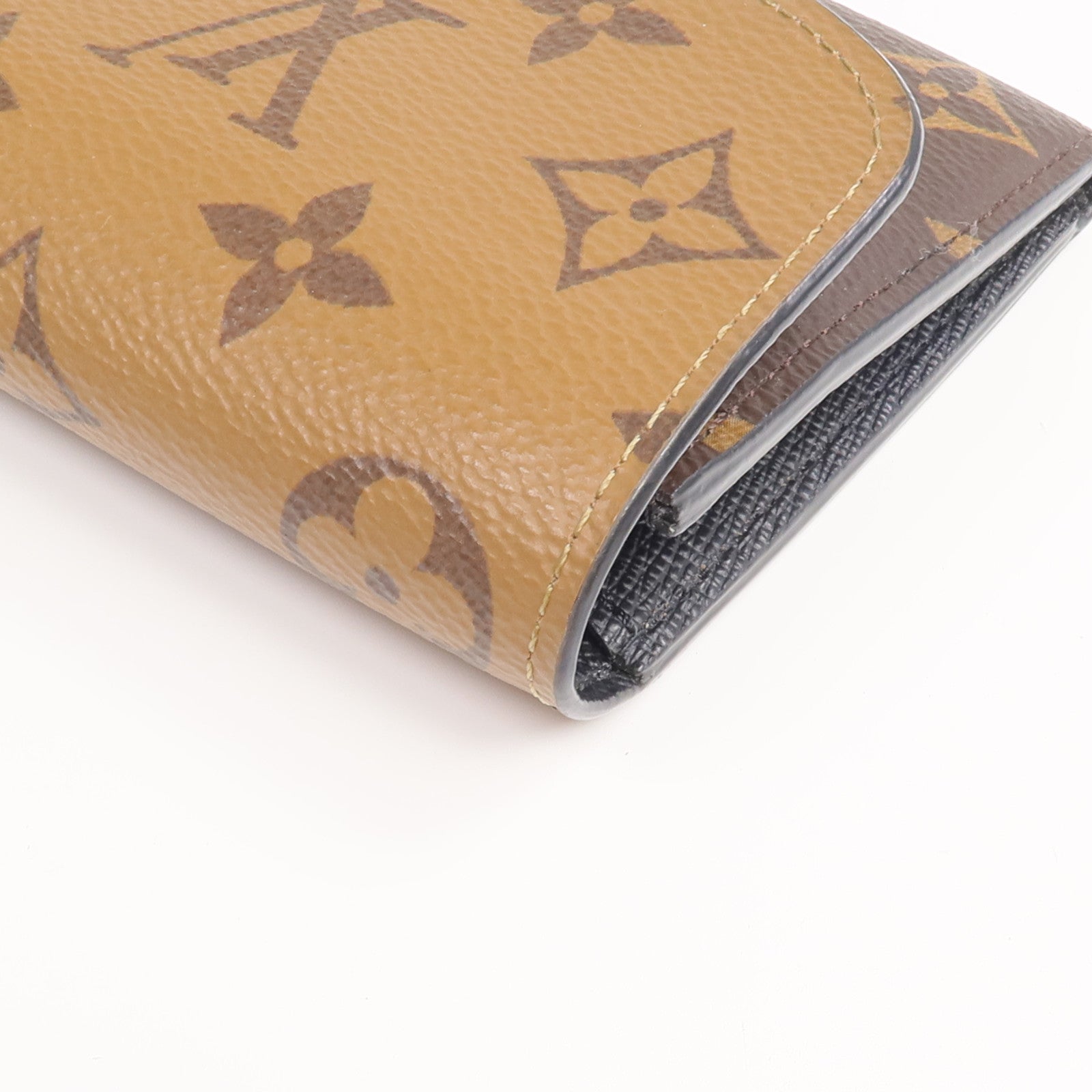 LOUIS VUITTON 【激減優惠】Monogram Reverse Emilie金扣長錢包