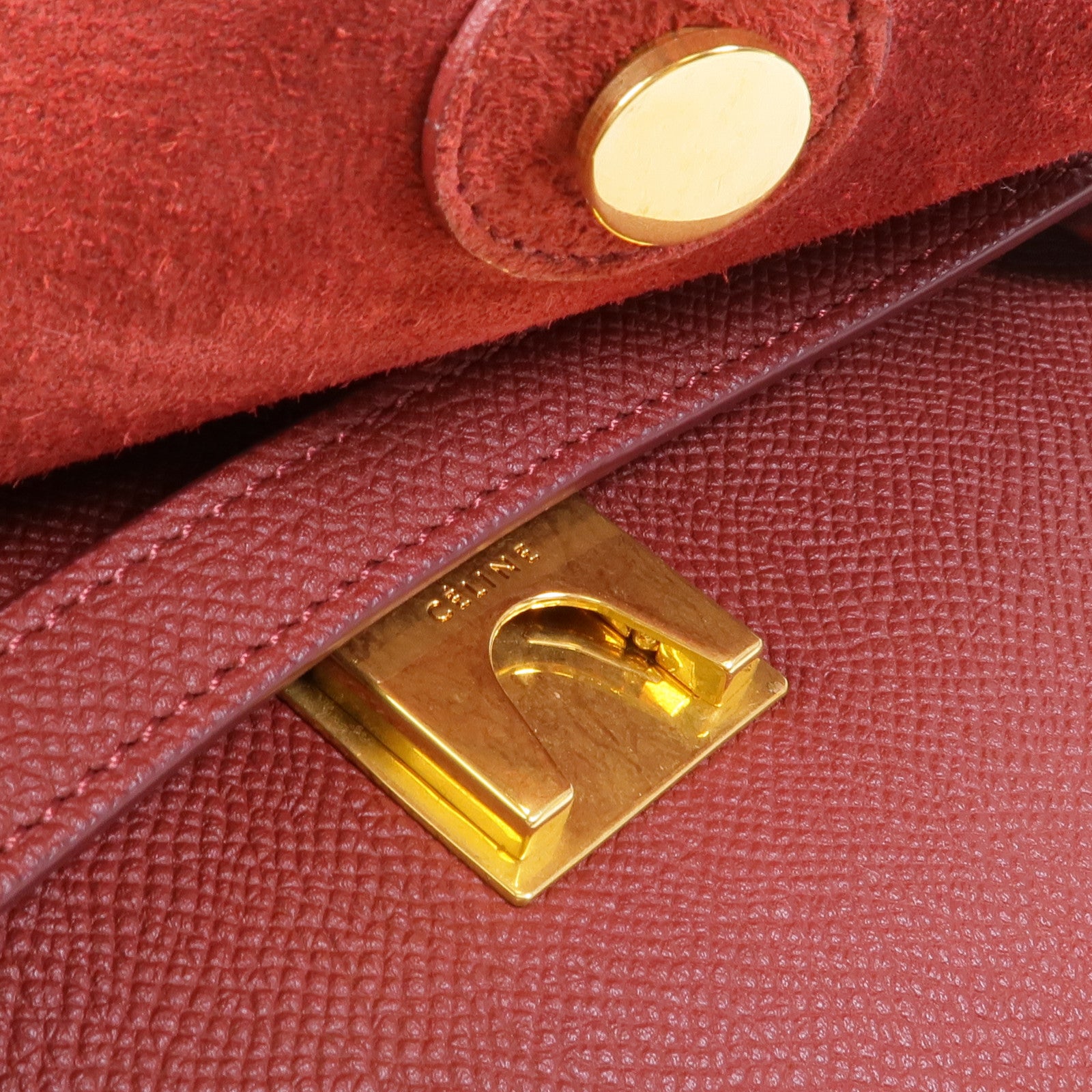 CELINE 牛皮皮革Belt Bag金扣手挽肩背兩用袋