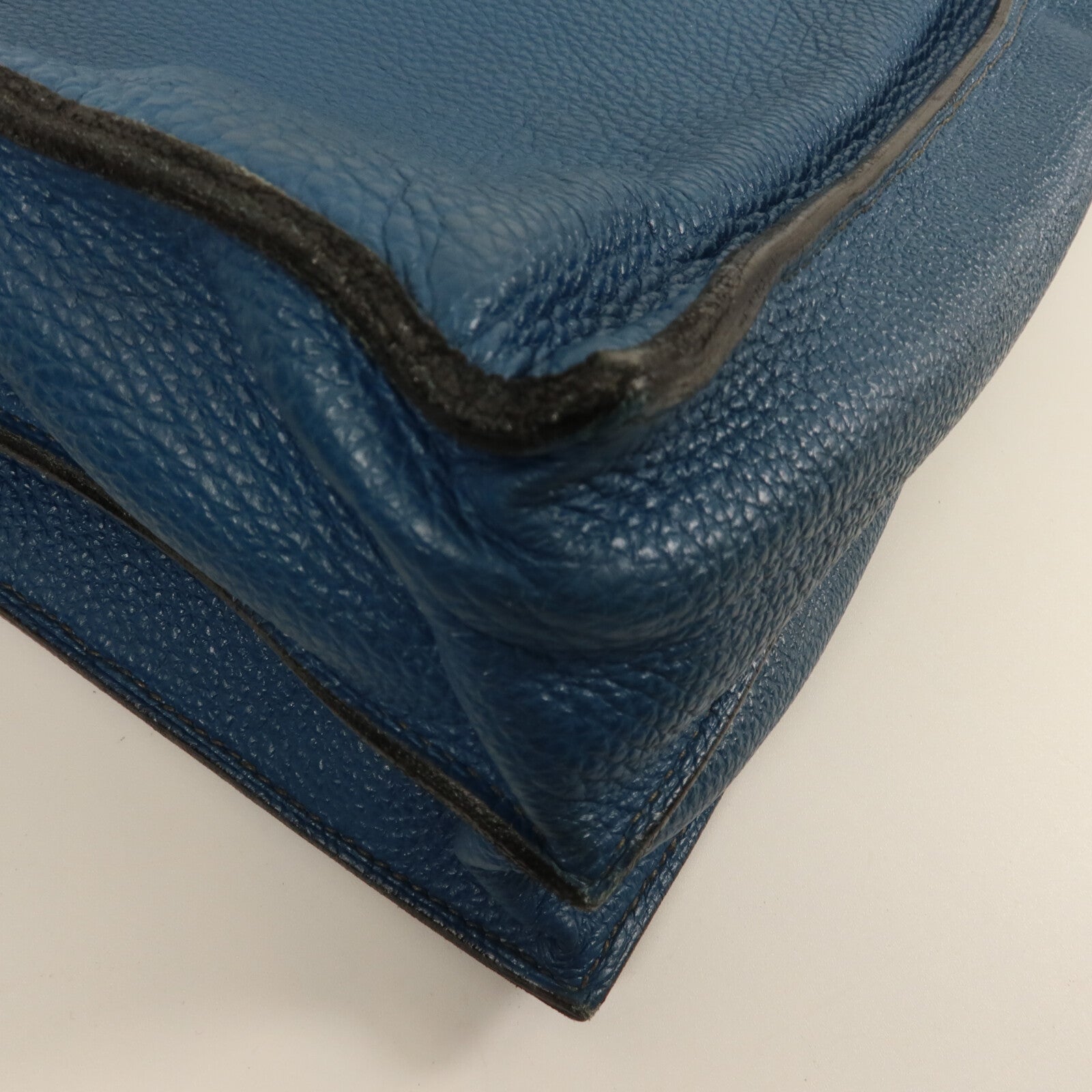 HERMES Togo皮革Sac A Depeches 38手挽袋Bleu Izmir