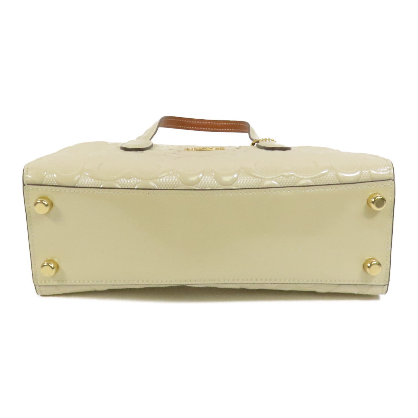 COACH 漆皮皮革Nina Small Tote金扣手挽肩背兩用袋