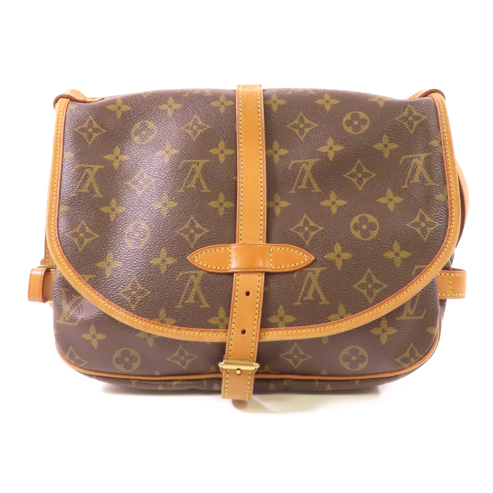 LOUIS VUITTON Monogram Saumur 30金扣肩背袋