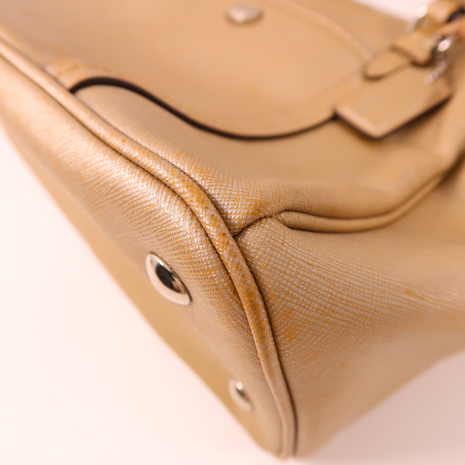 COACH 皮革Shoulder Bag銀扣肩背袋