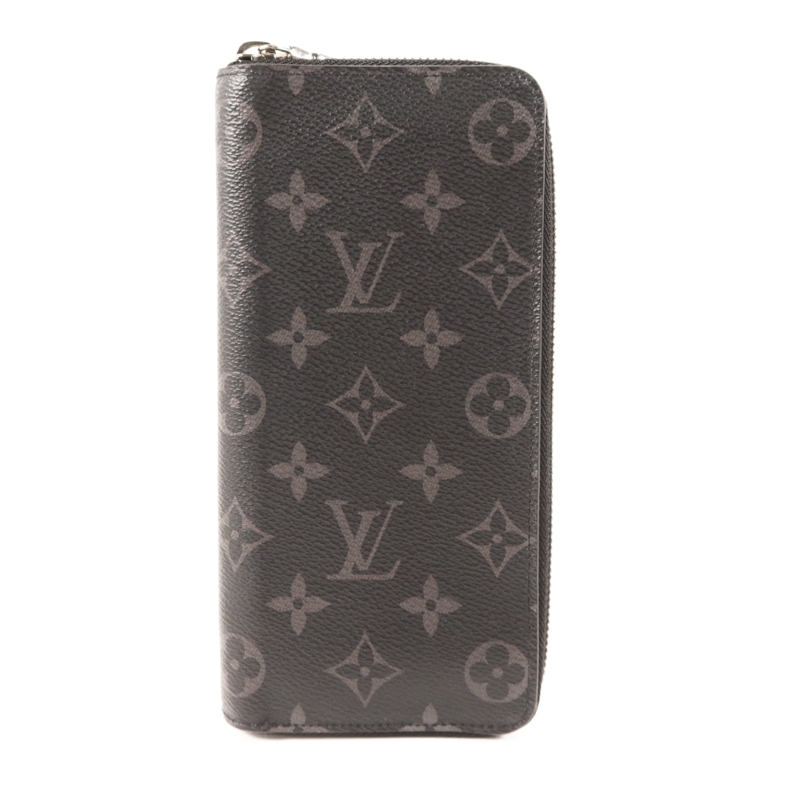 LOUIS VUITTON Monogram Eclipse Zippy Long Vertical Wallet銀扣拉鏈長錢包