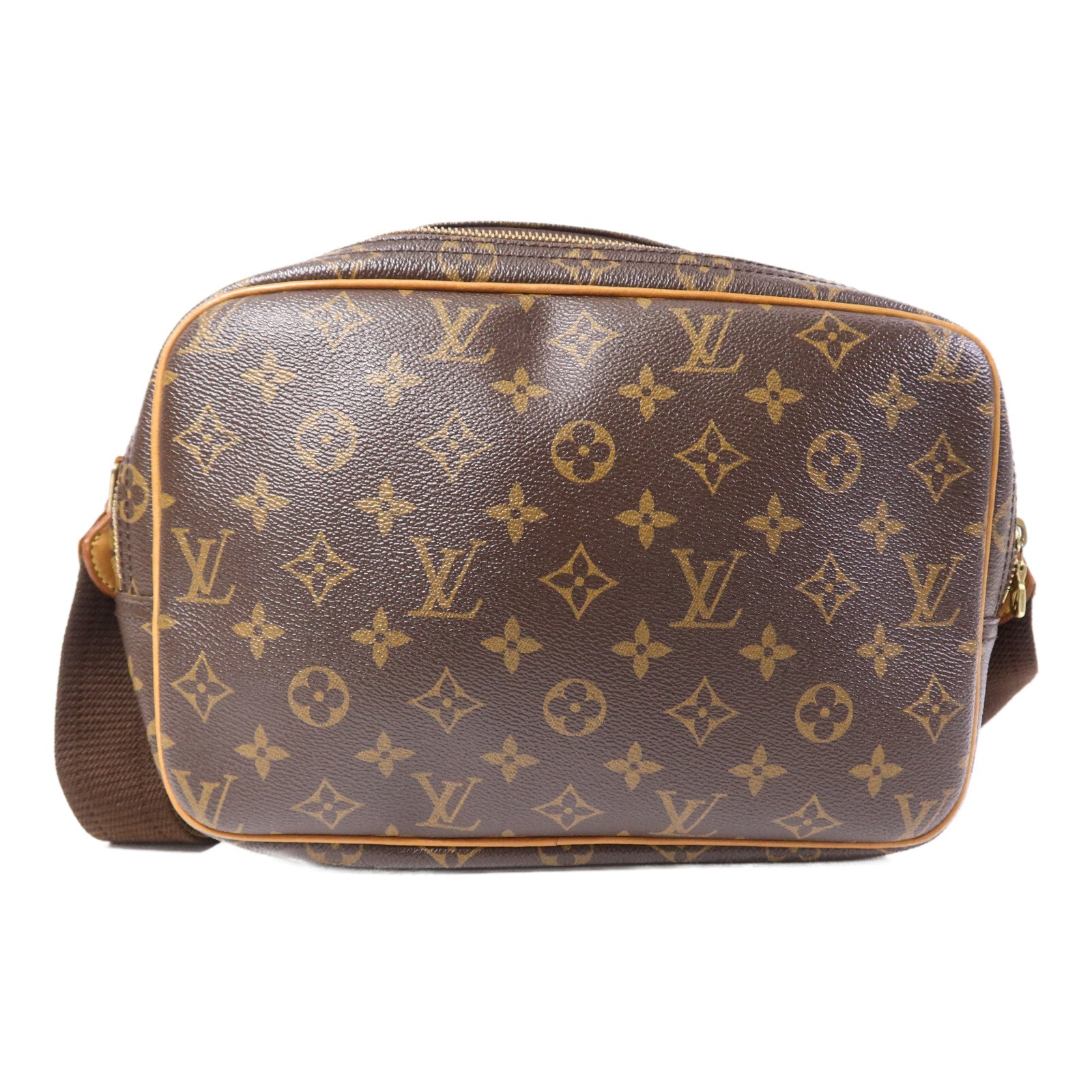 LOUIS VUITTON Monogram Reporter PM金扣肩背袋