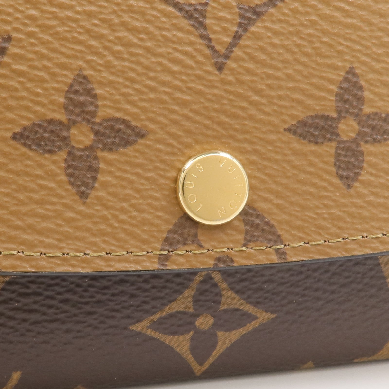 LOUIS VUITTON 【激減優惠】Monogram Reverse Emilie金扣長錢包