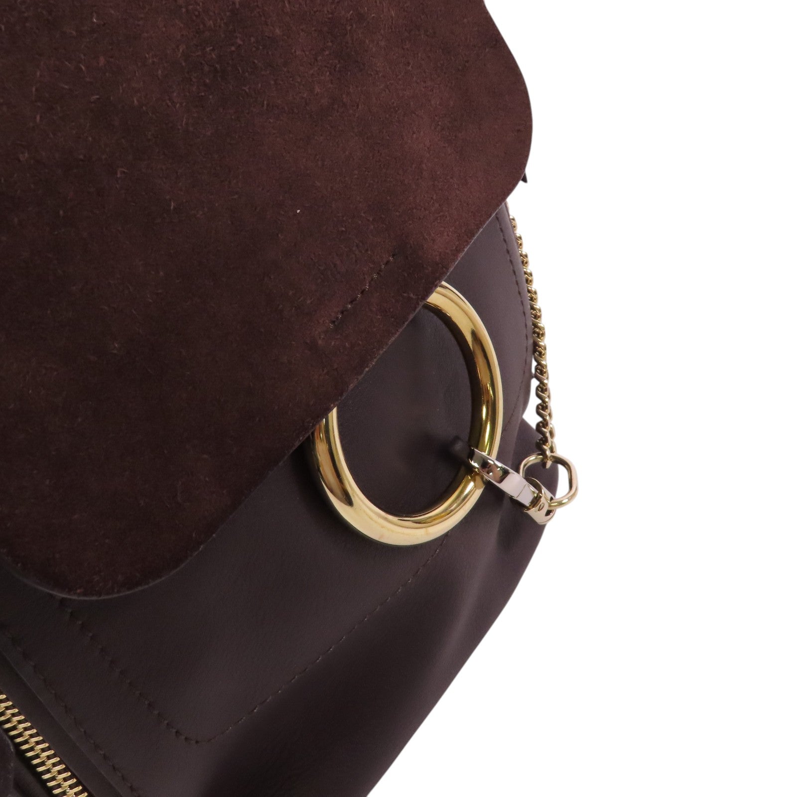 Chloe 牛皮皮革Faye金扣肩背背包兩用袋