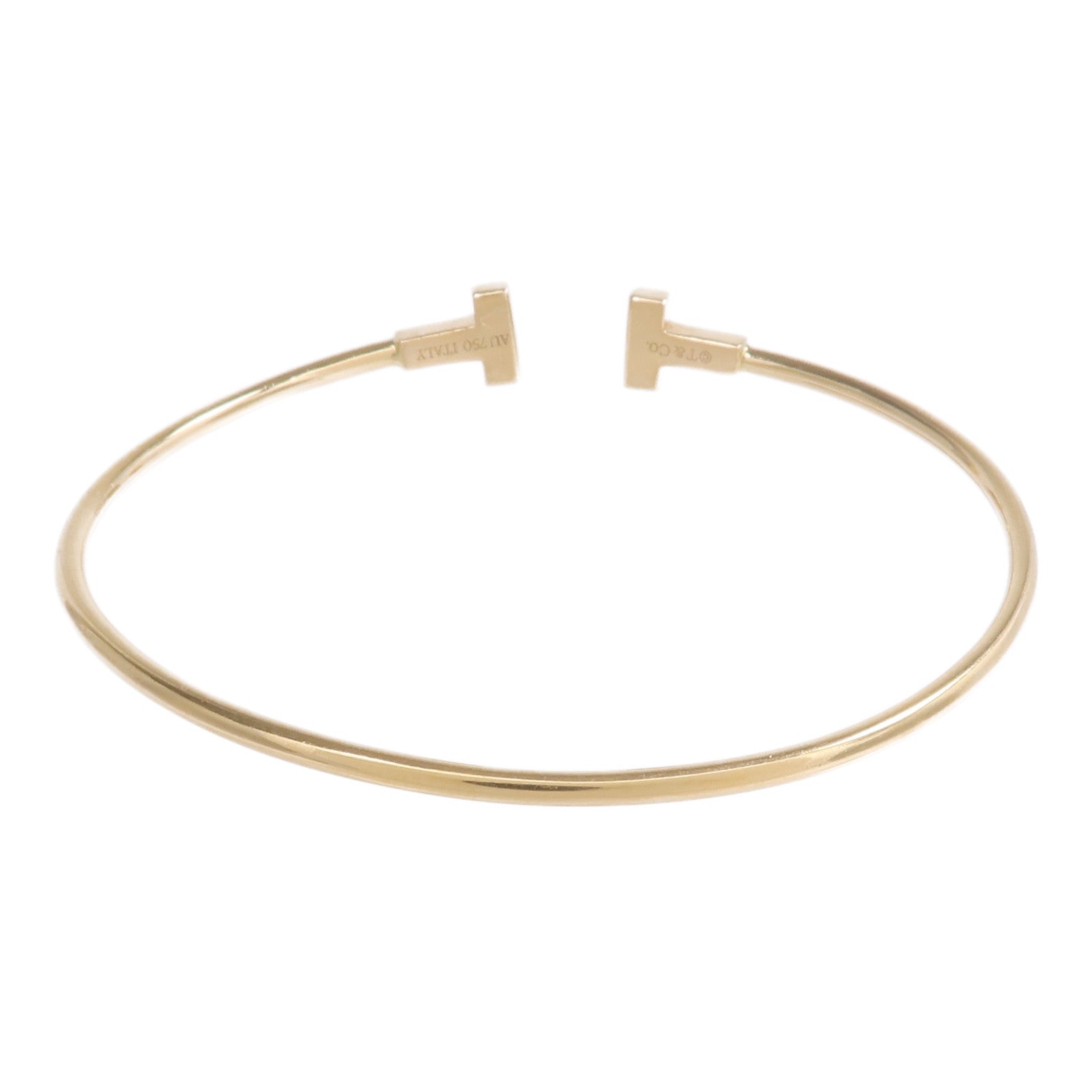 TIFFANY＆CO 18K黃金T Wire Bracelet手鐲