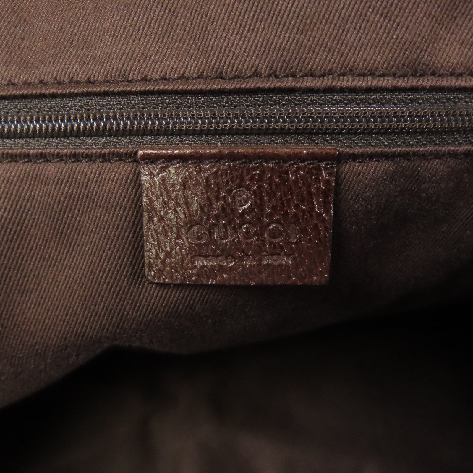 GUCCI 帆布GG Tote Bag銀扣肩背袋/手挽袋棕色