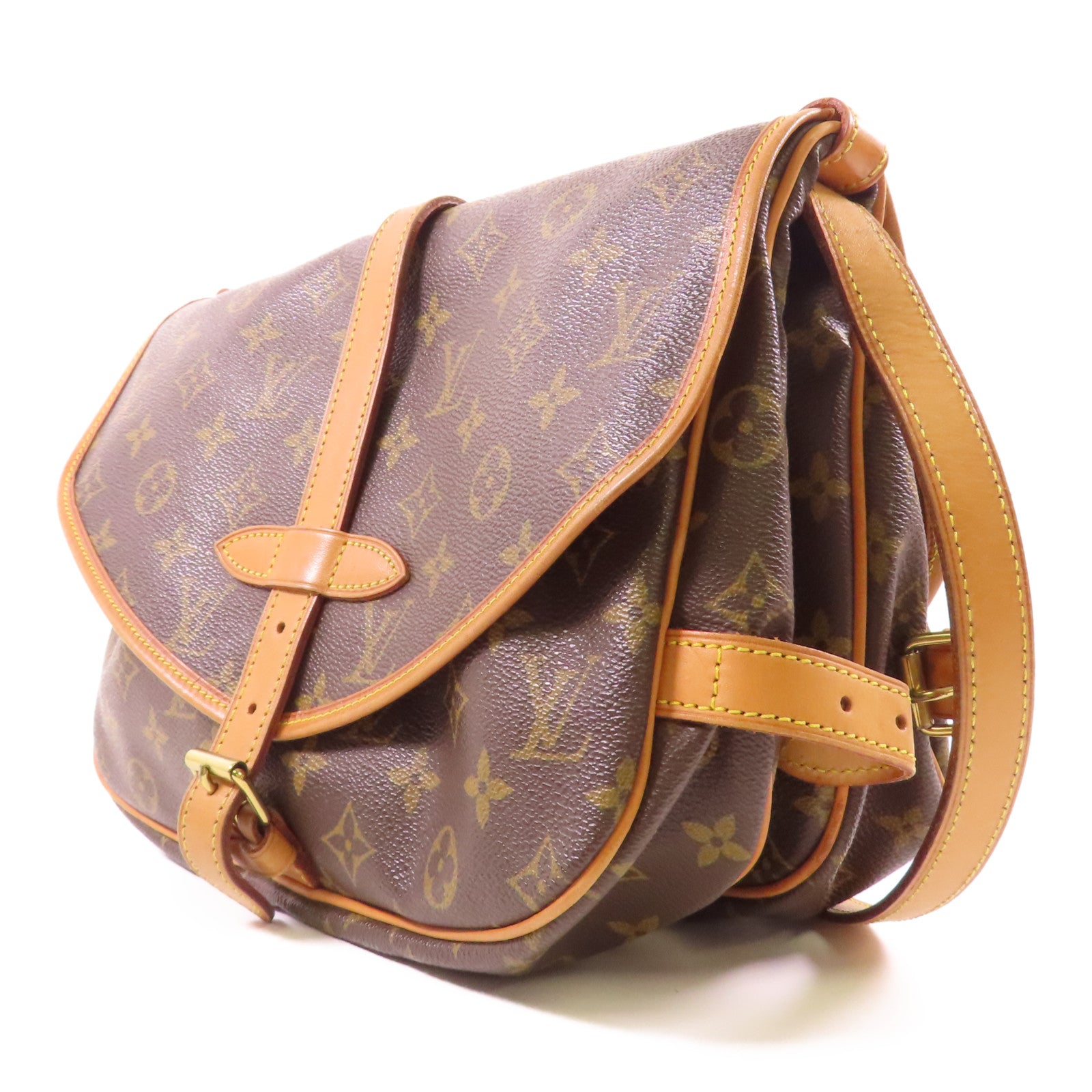 LOUIS VUITTON Monogram Saumur 30金扣肩背袋