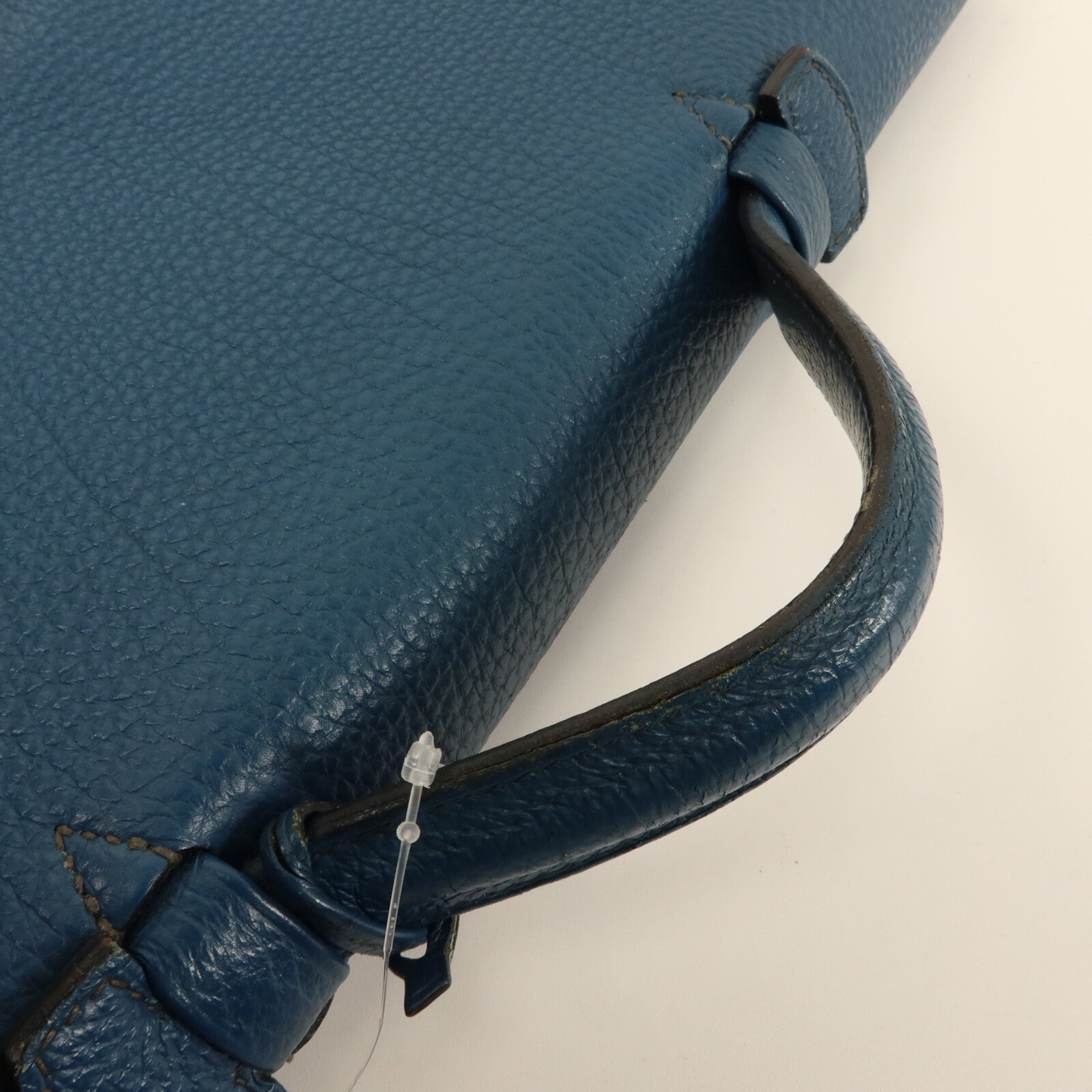 HERMES Togo皮革Sac A Depeches 38手挽袋Bleu Izmir