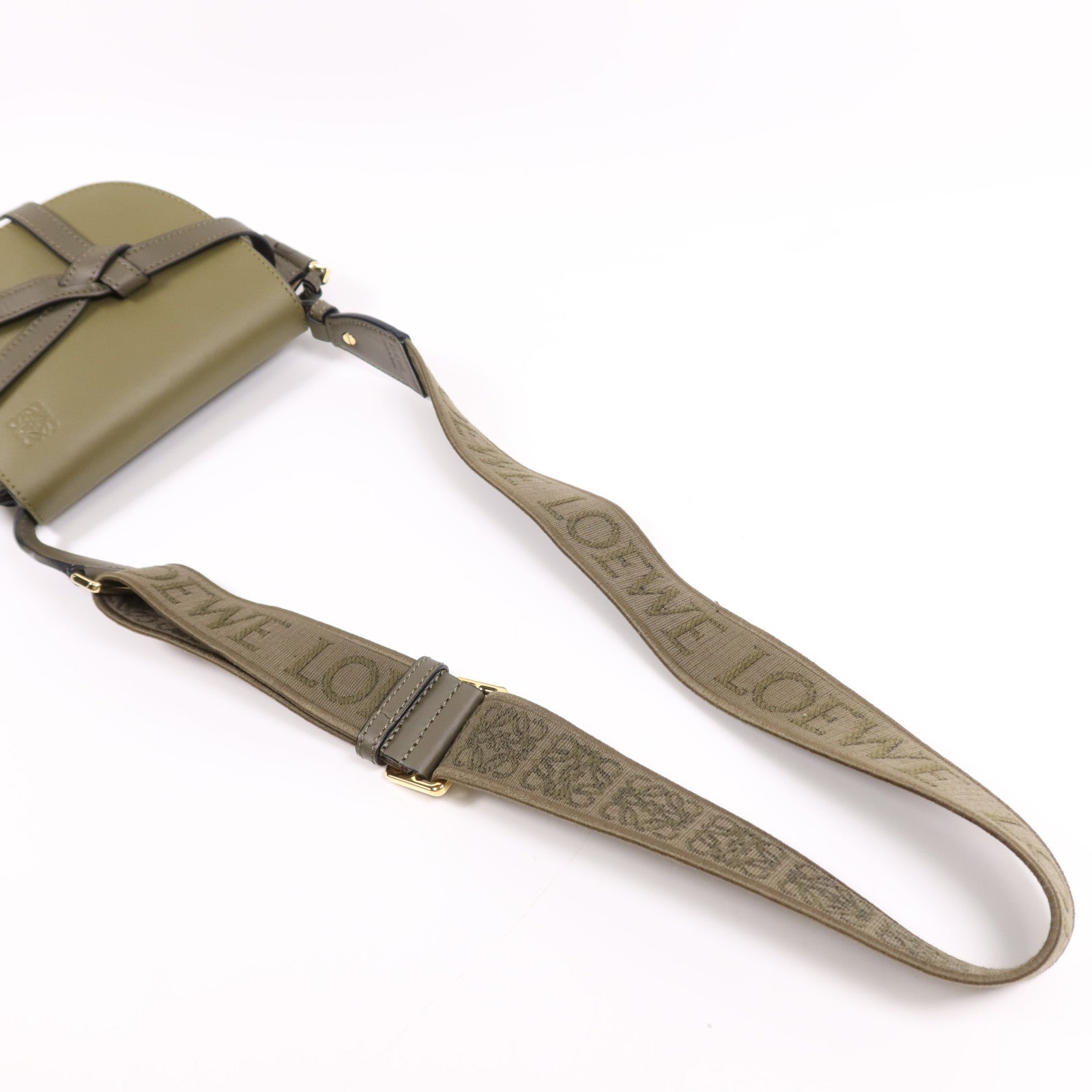 LOEWE 牛皮皮革Mini Gate Bag金扣肩背袋