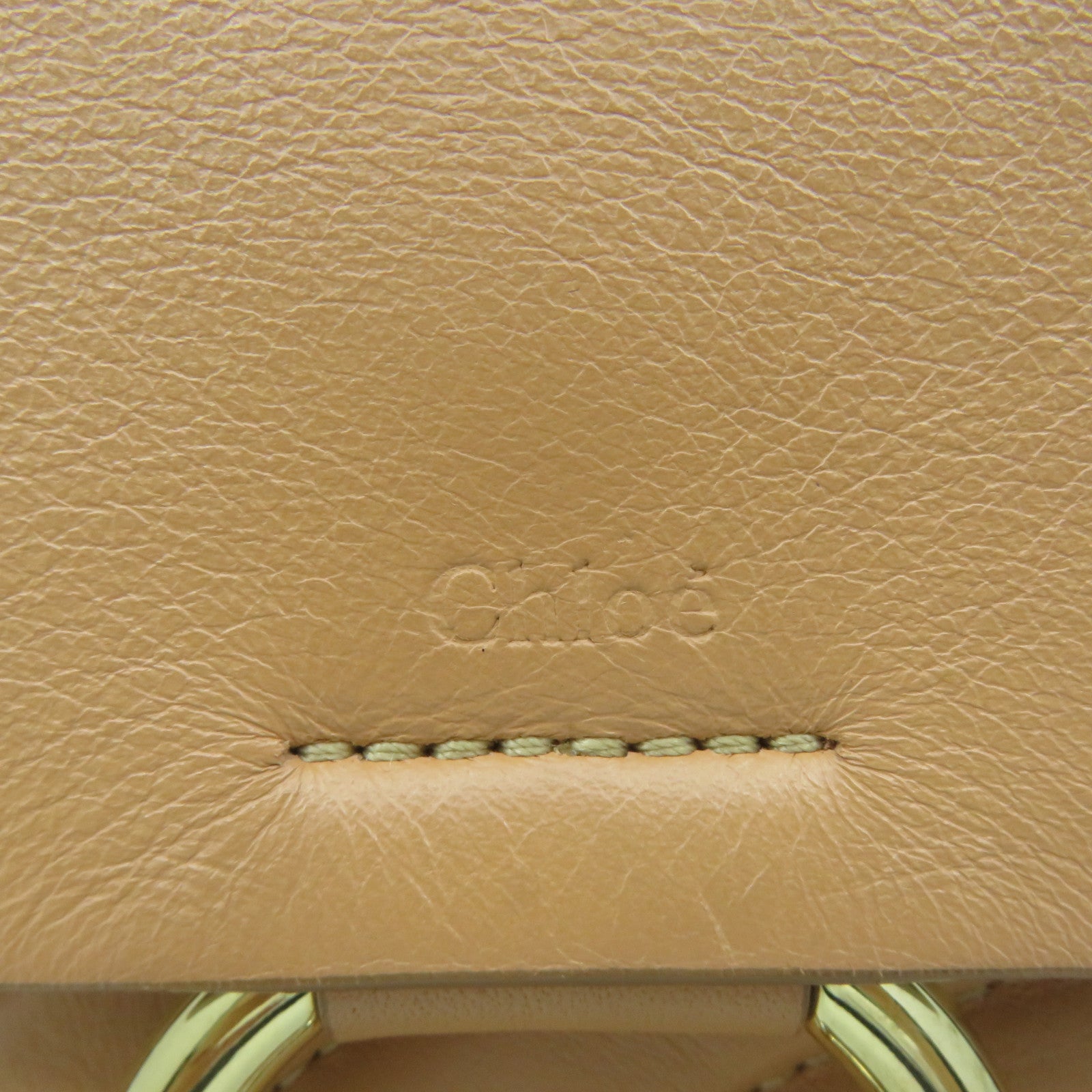 Chloe cowhide leather Backpack shoulder bag dual-use bag brown