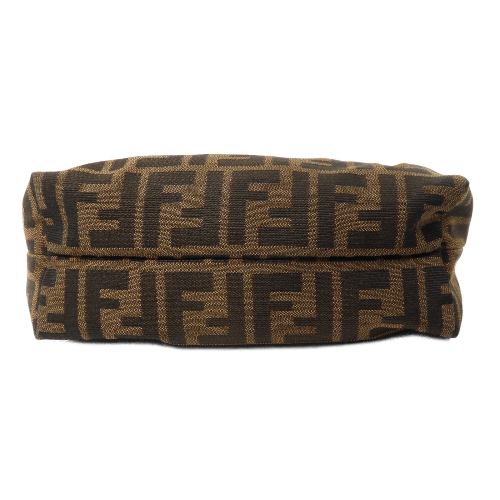 FENDI 帆布/牛皮皮革Zucca Mini肩背袋