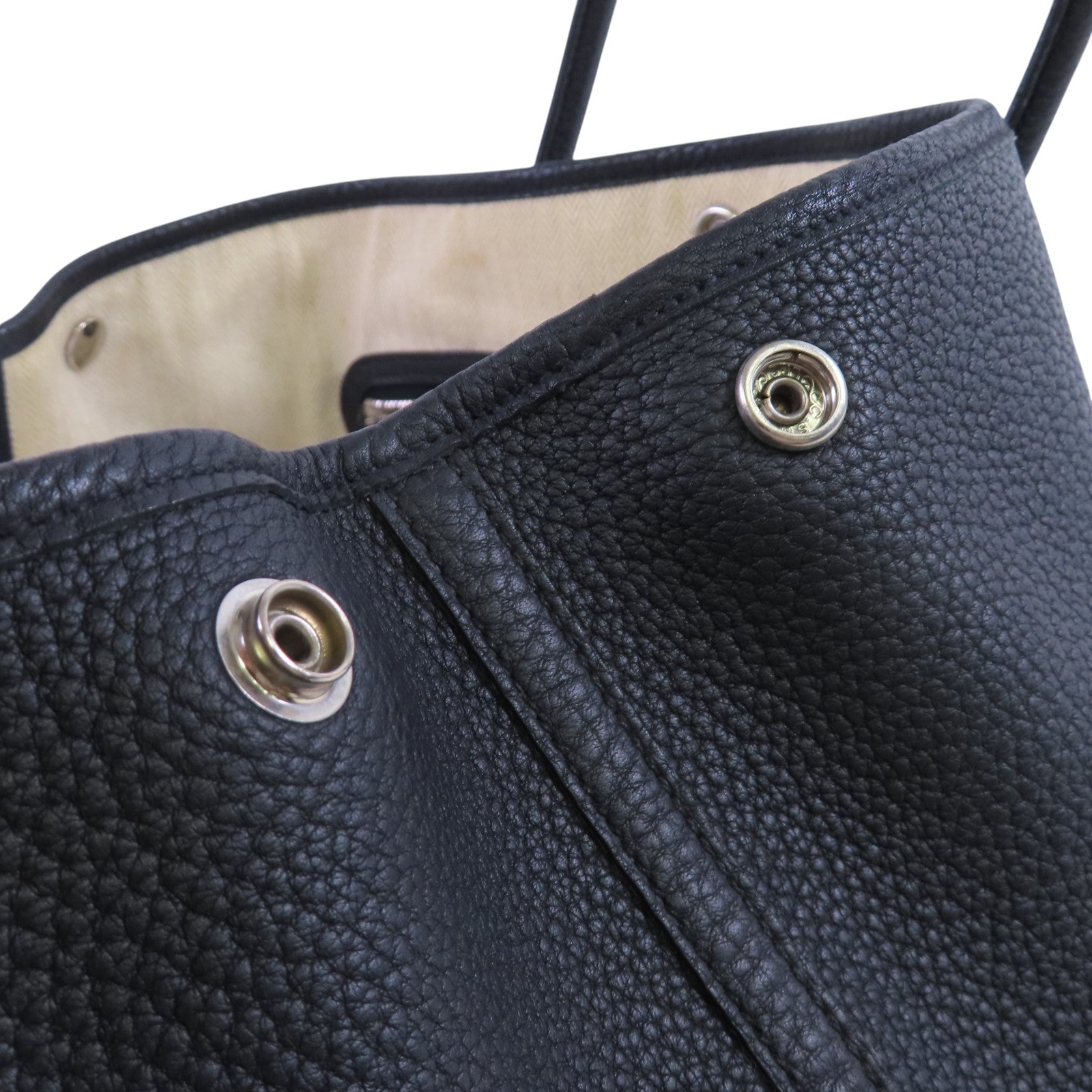 HERMES Negonda皮革GardenParty PM Tote Bag銀扣手挽袋