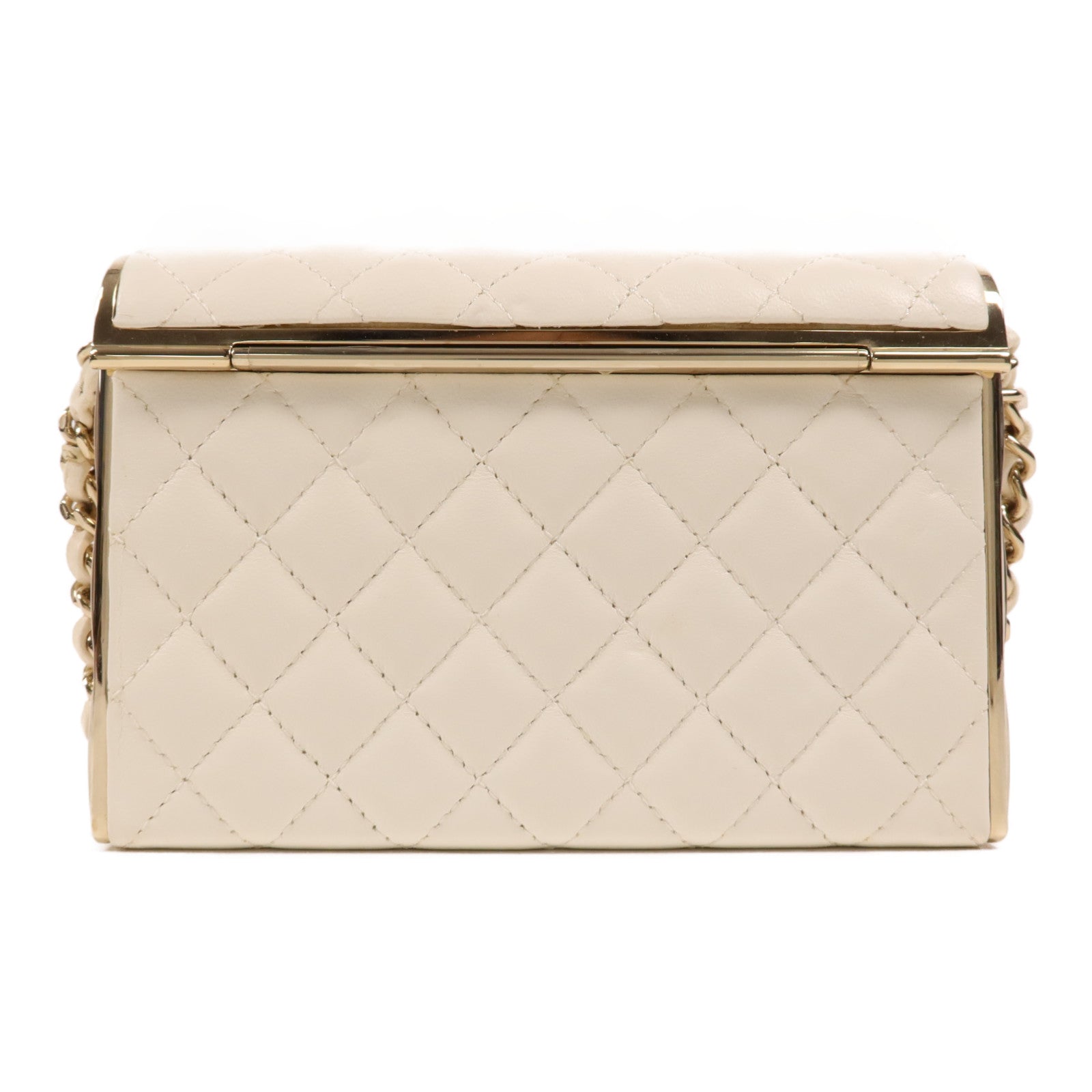 CHANEL 羊皮皮革Evening Bag金扣鏈帶肩背袋