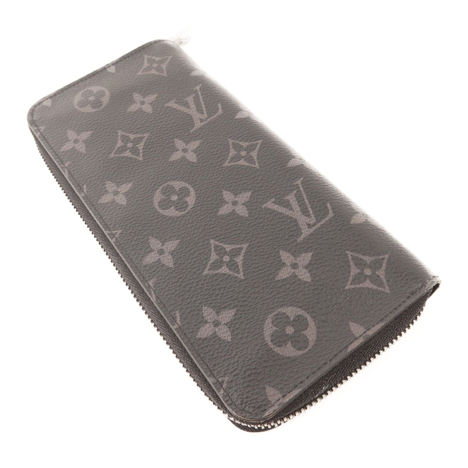 LOUIS VUITTON Monogram Eclipse Zippy Long Vertical Wallet銀扣拉鏈長錢包
