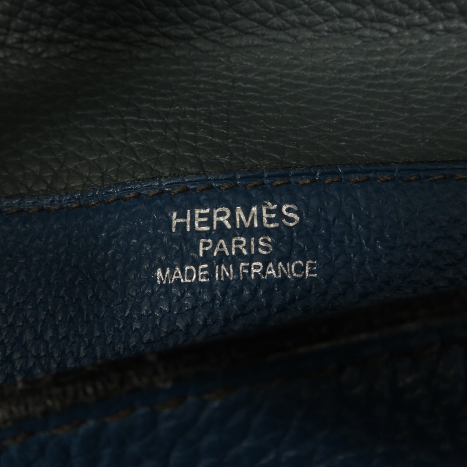 HERMES Togo皮革Sac A Depeches 38手挽袋Bleu Izmir