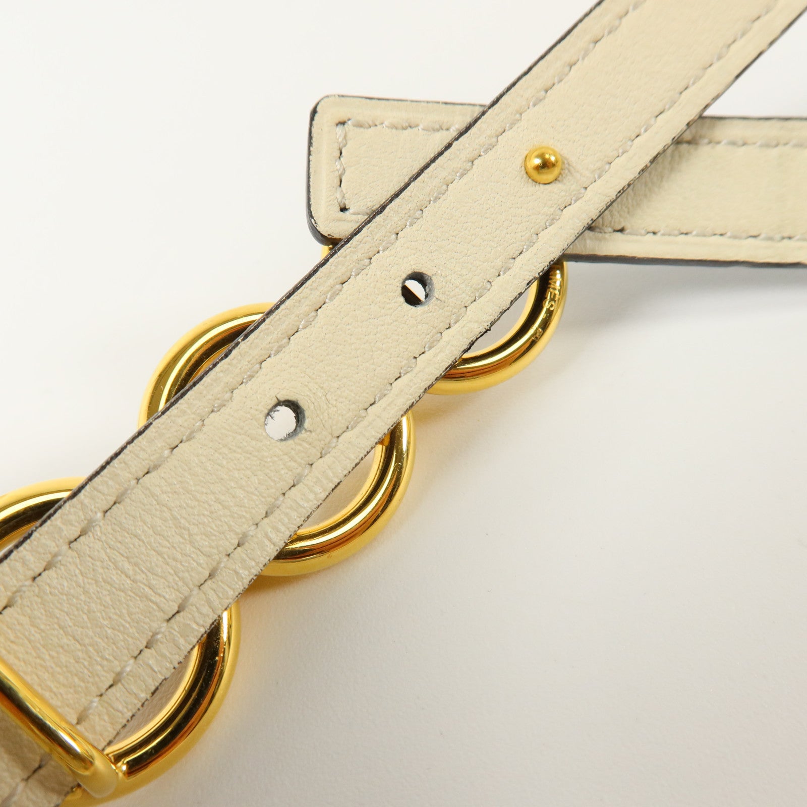 HERMES Epsomp皮革Boucleries Belt 70cm金扣皮帶