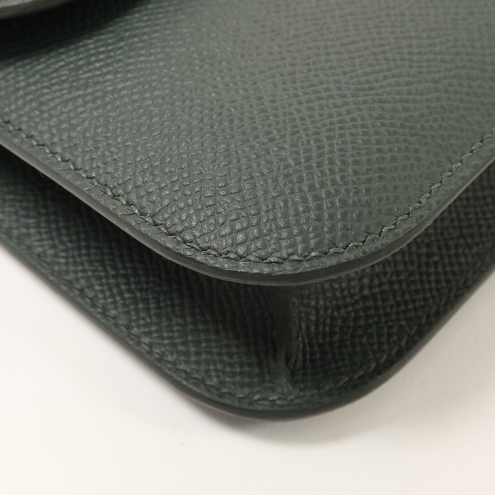 HERMES Epsom皮革Constance Elan肩背袋Vert Mangrove
