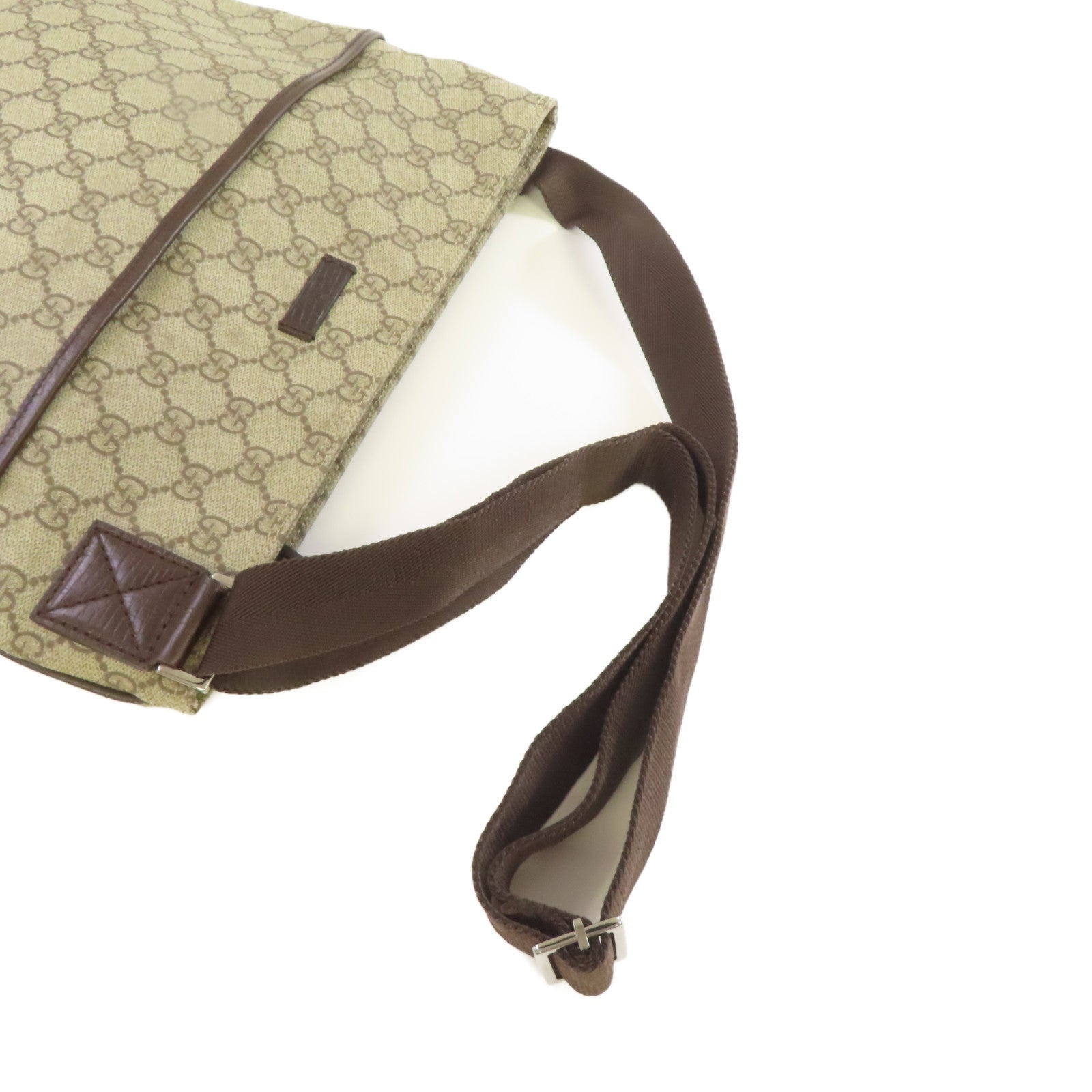 GUCCI 【激減優惠】塗層帆布Shoulder Bag肩背袋啡色