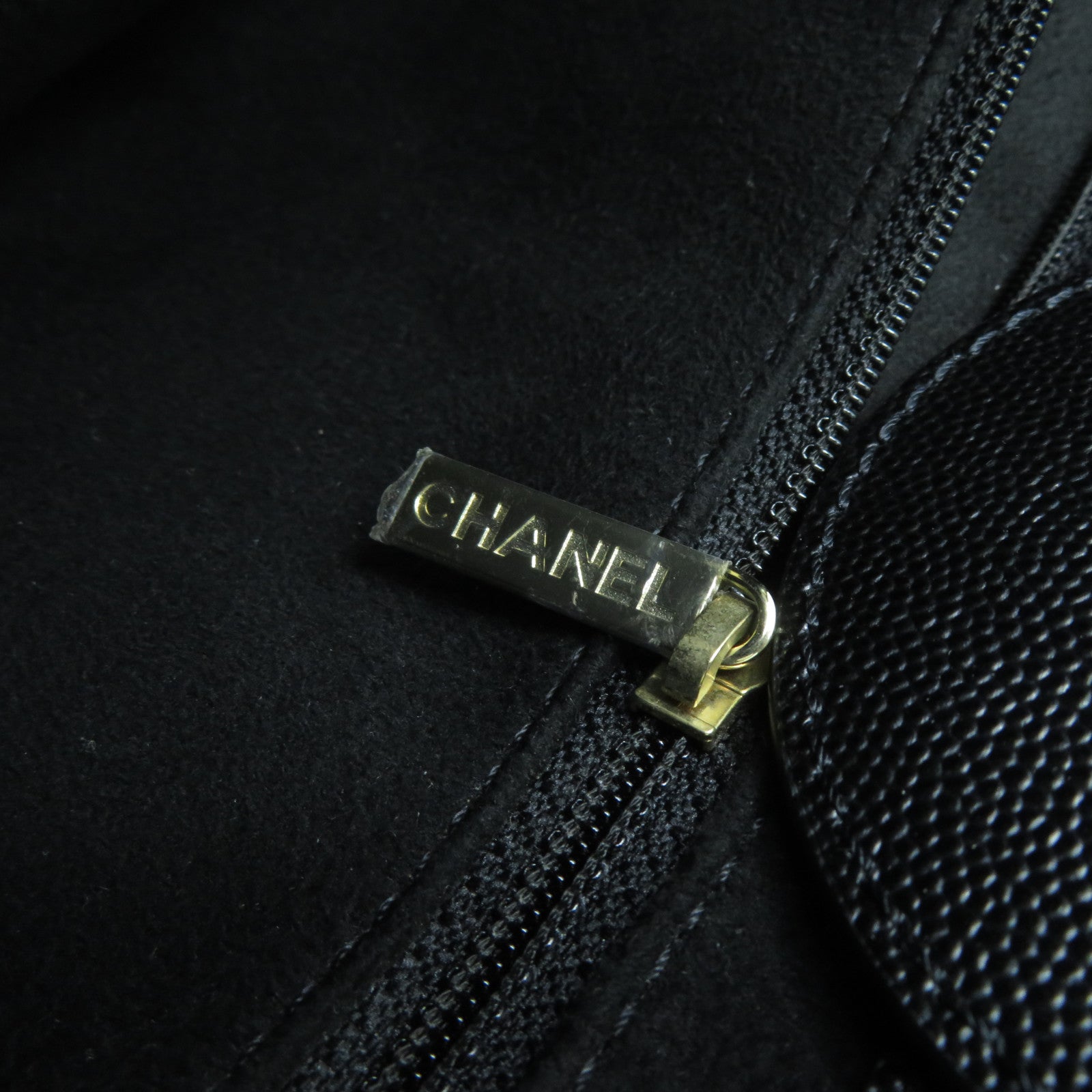 CHANEL 牛皮皮革Deauville 2 Way Shoulder Bag金扣手挽肩背兩用袋黑色