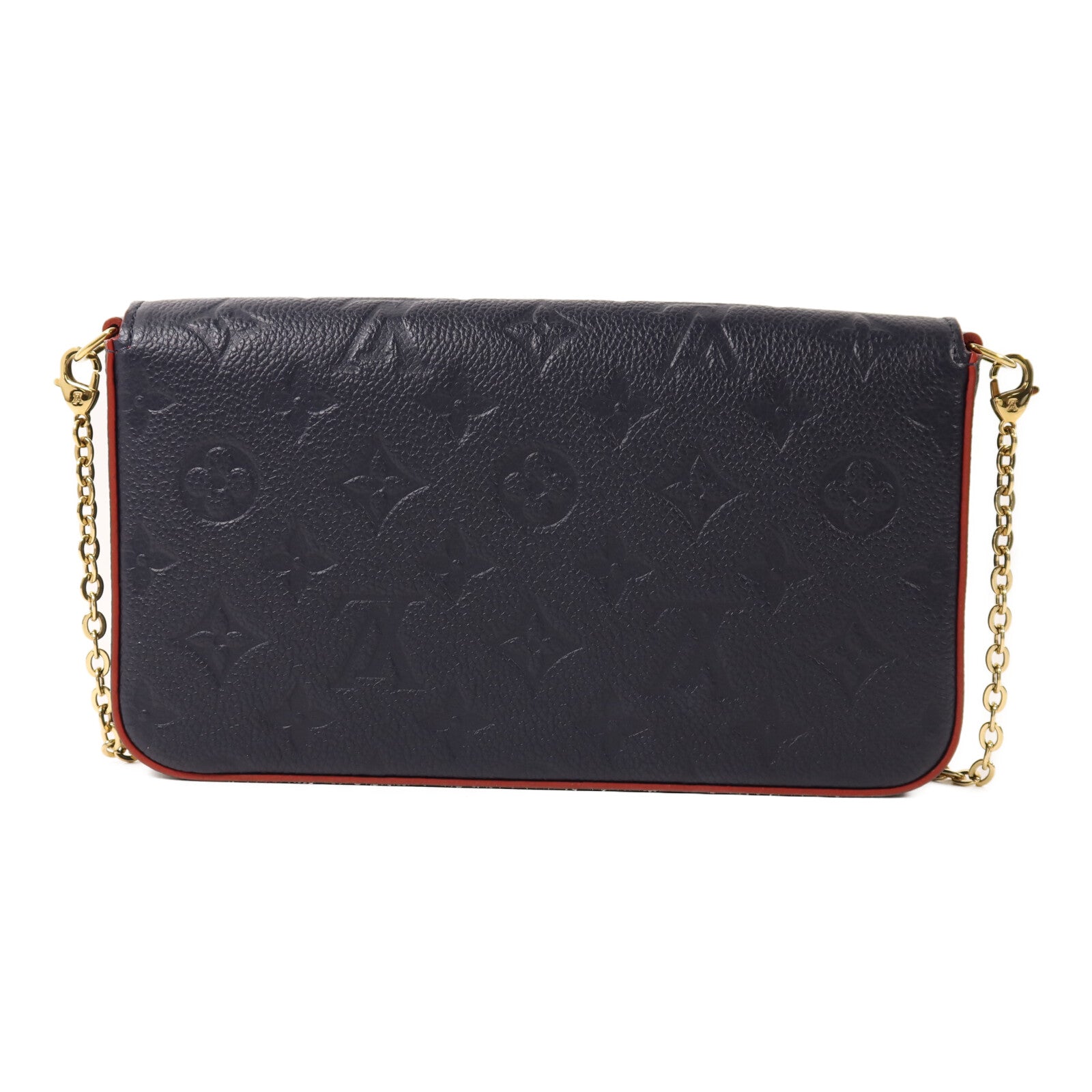 LOUIS VUITTON Monogram Empreinte Pochette Felicie金扣鏈帶肩背袋