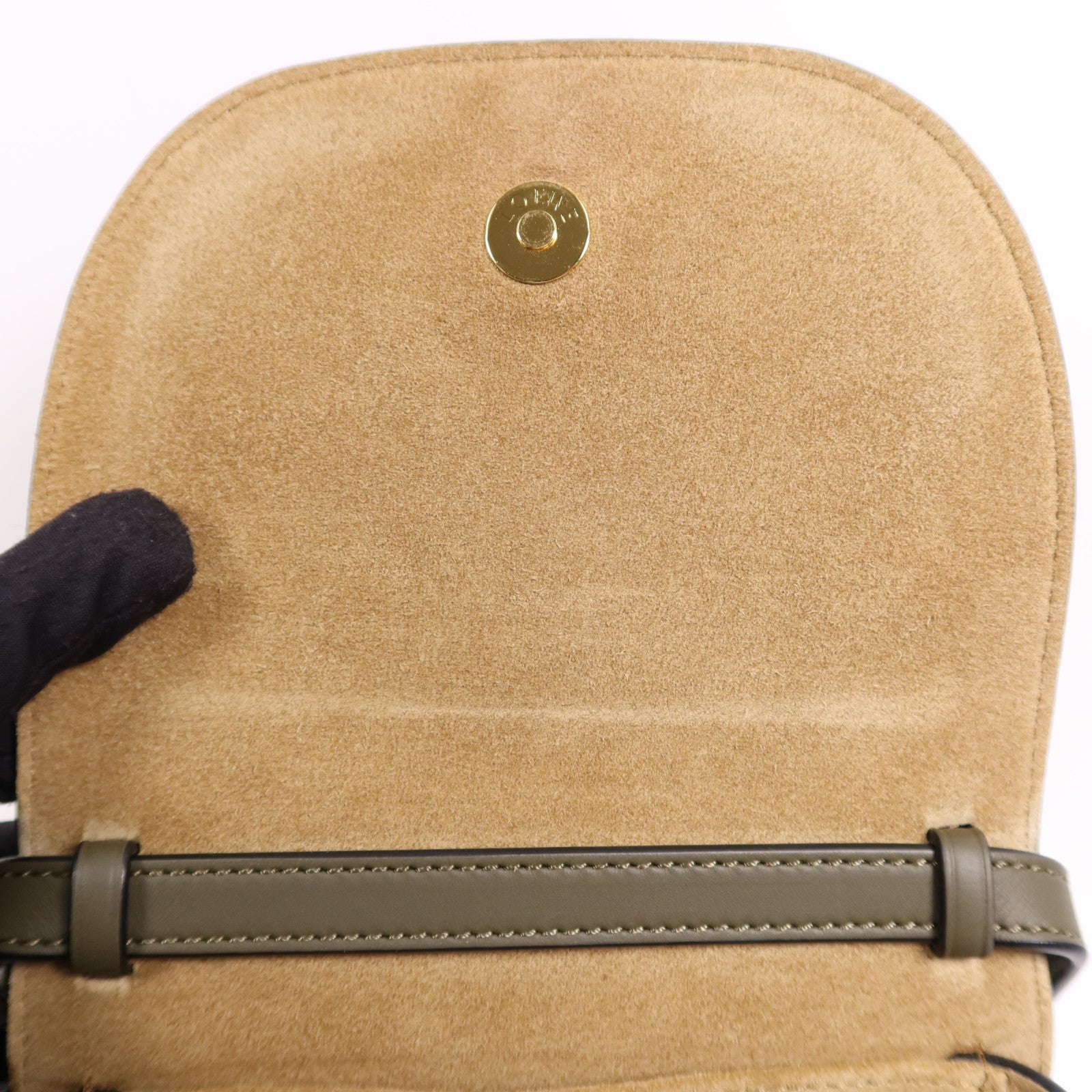 LOEWE 牛皮皮革Mini Gate Bag金扣肩背袋