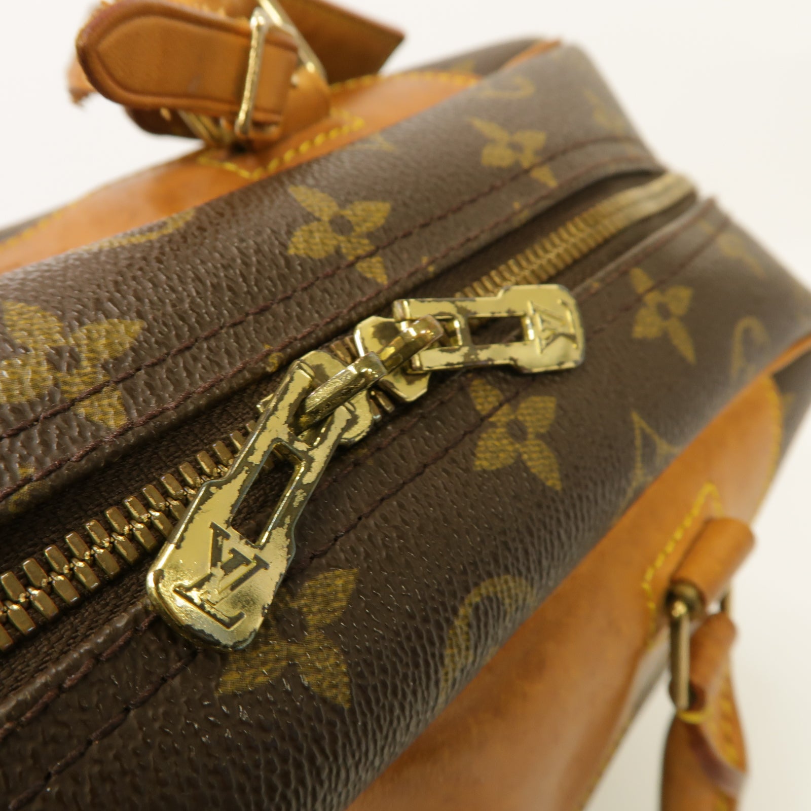 LOUIS VUITTON 【激減優惠】Monogram Hand Bag金扣手挽袋啡色