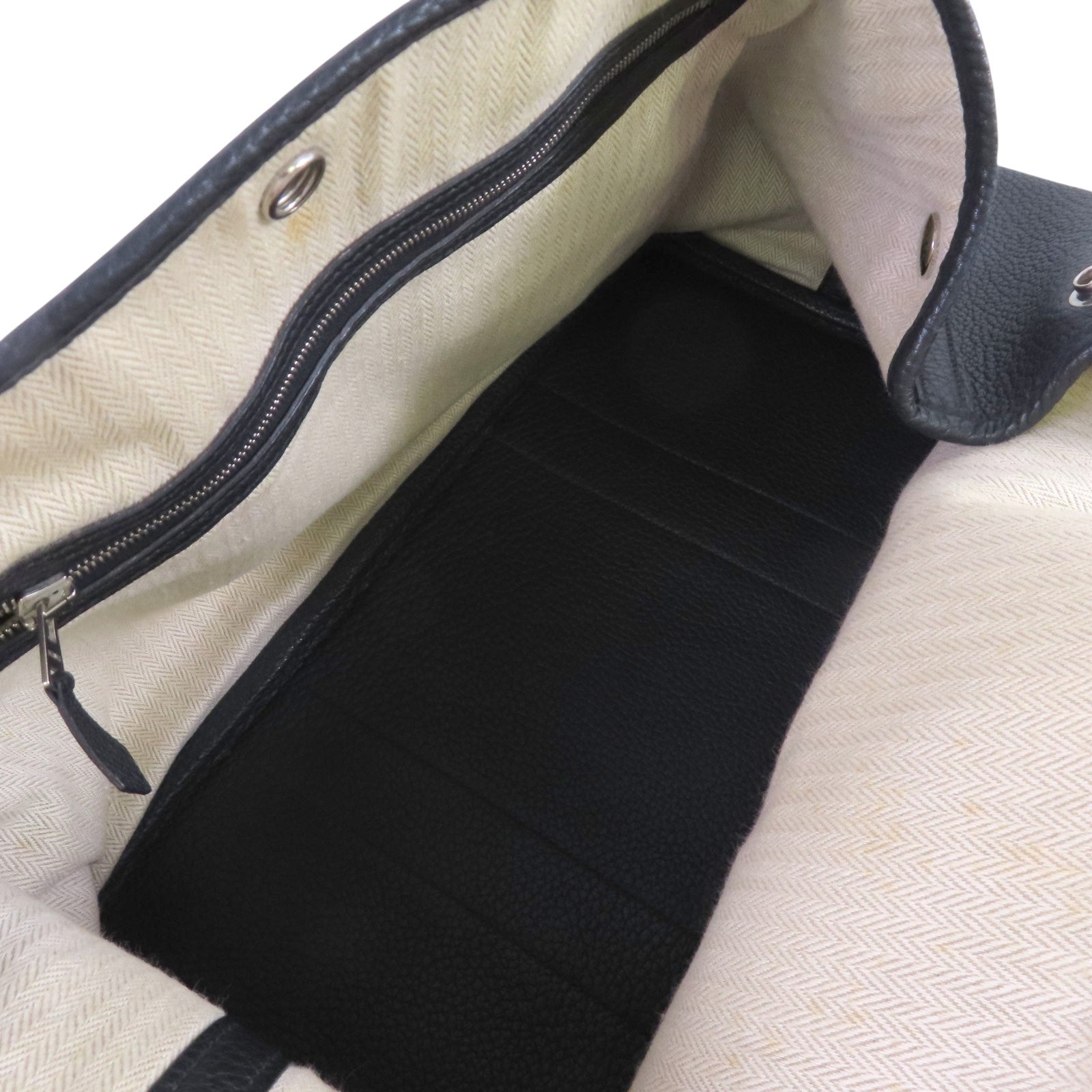 HERMES Negonda皮革GardenParty PM Tote Bag銀扣手挽袋