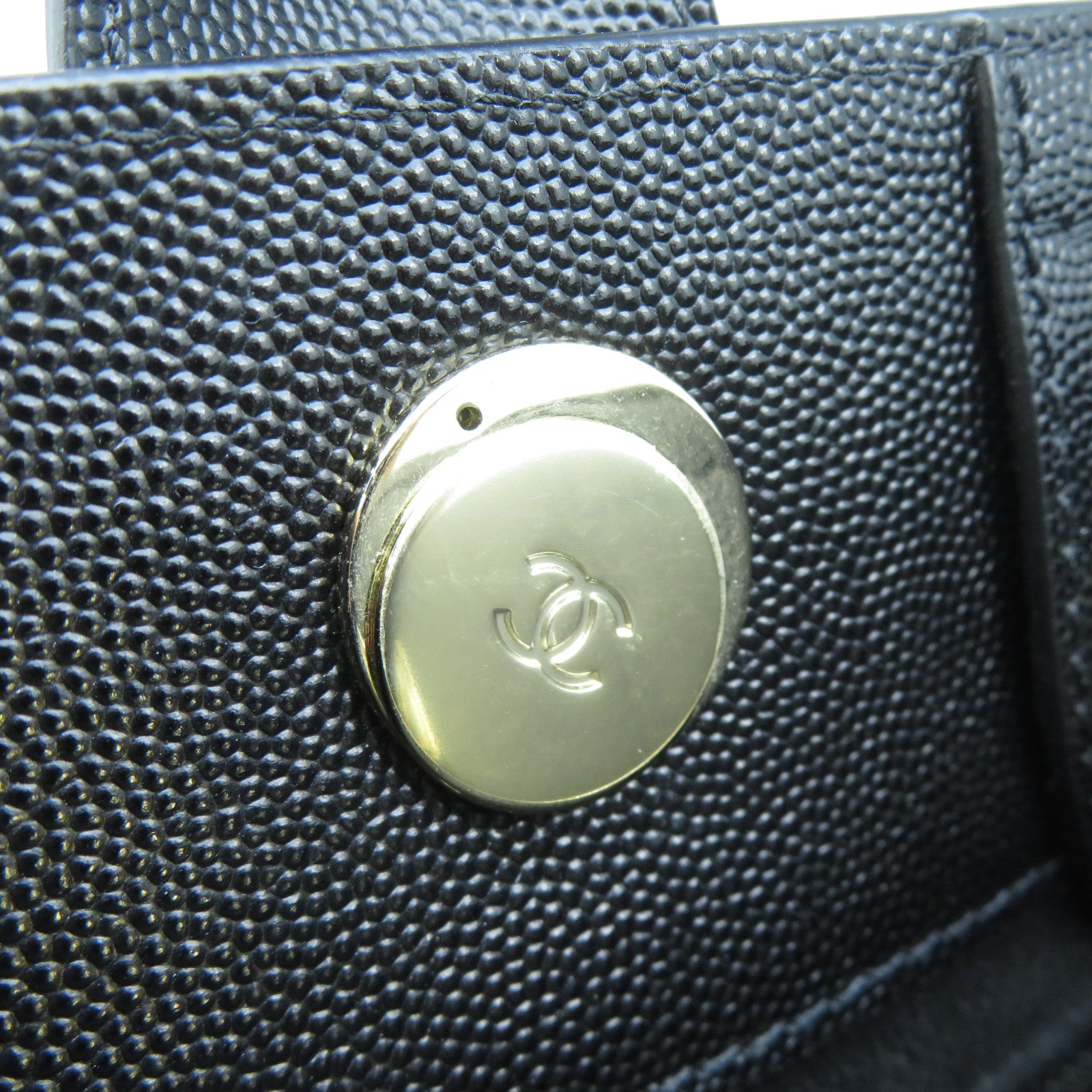 CHANEL 牛皮皮革Deauville 2 Way Shoulder Bag金扣手挽肩背兩用袋黑色