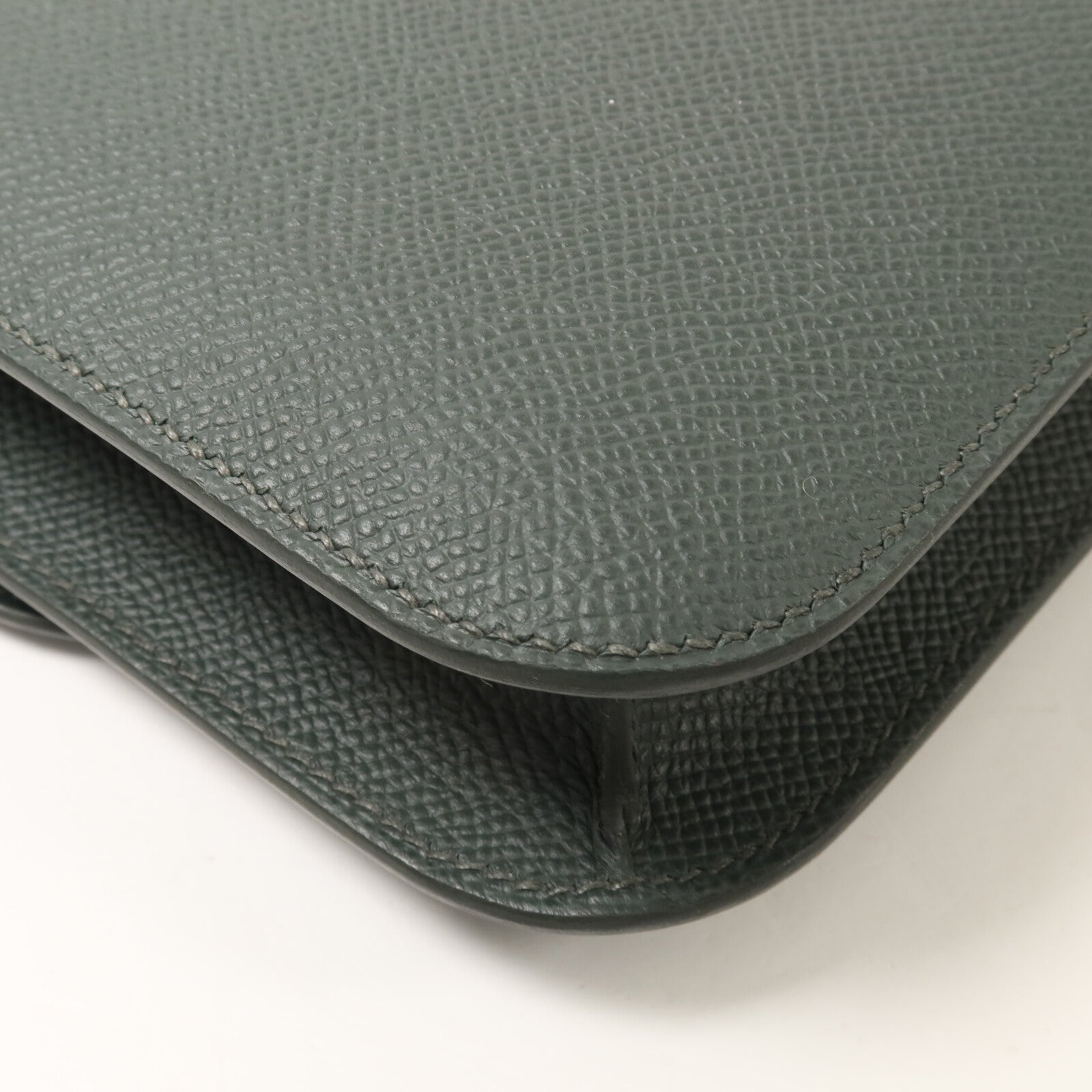 HERMES Epsom皮革Constance Elan肩背袋Vert Mangrove