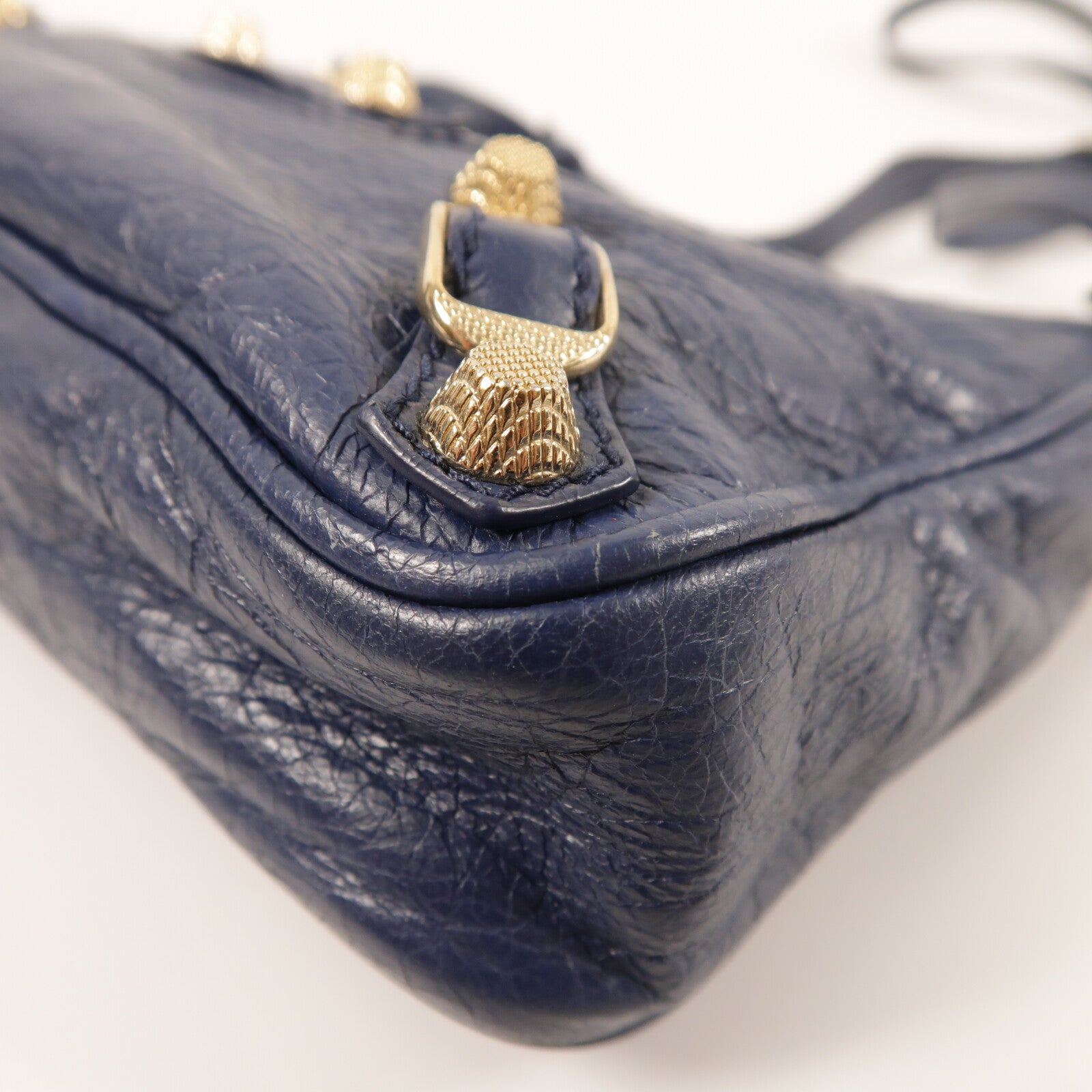 BALENCIAGA 羊皮皮革Mini City金扣肩背袋