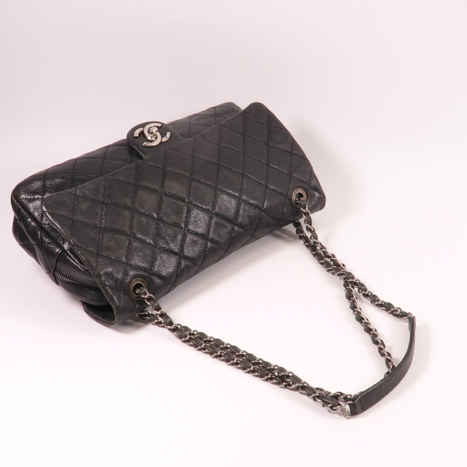 CHANEL 牛皮皮革Chain Shoulder鏈帶肩背袋