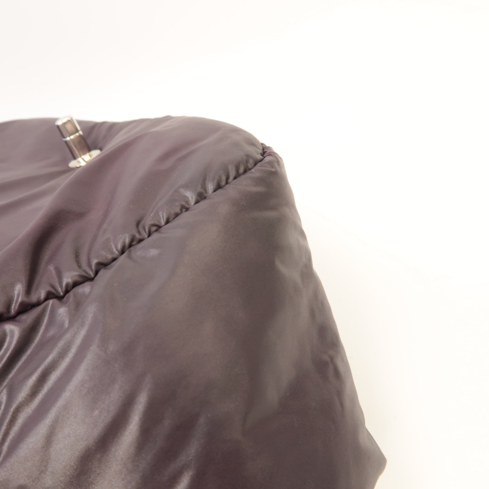CHANEL 【激減優惠】菱格尼龍Chain Shoulder銀扣鏈帶肩背袋紫色