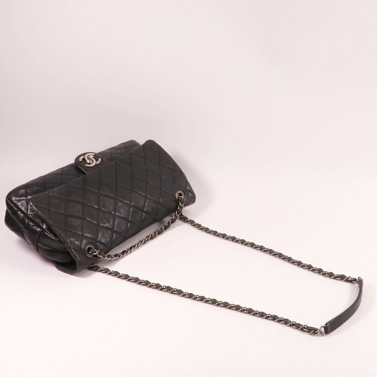 CHANEL 牛皮皮革Chain Shoulder鏈帶肩背袋