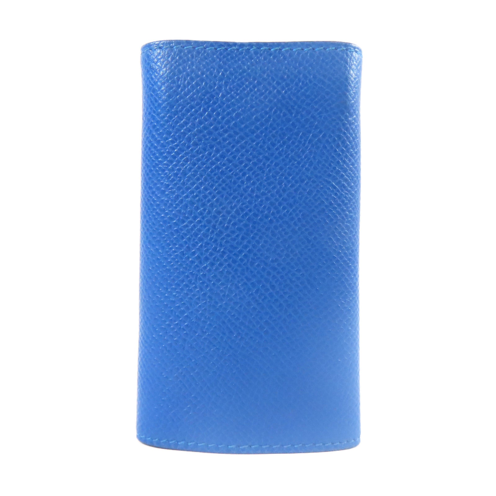 HERMES Veau Epsom皮革Key Case金扣鎖匙包藍色