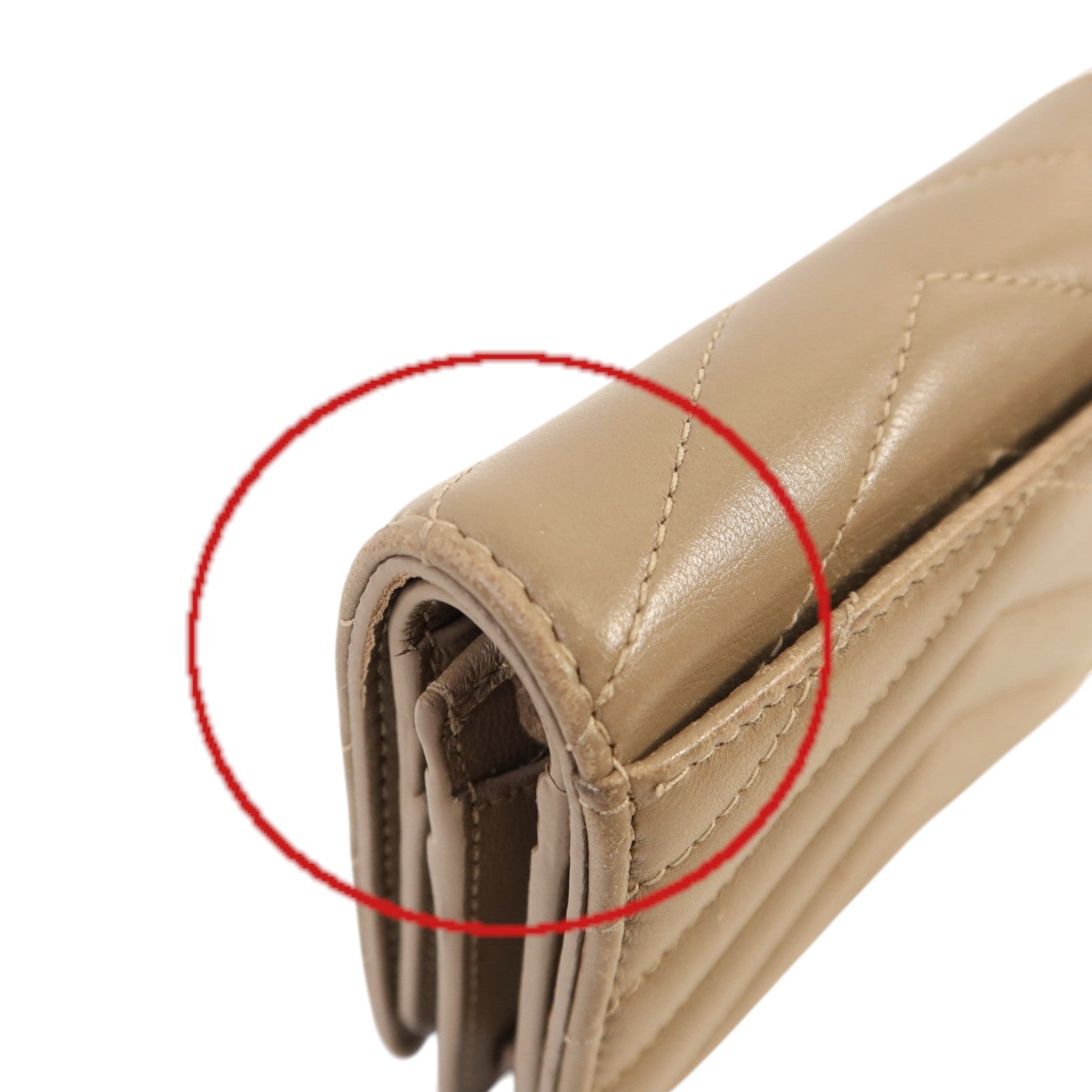 SAINT LAURENT 羊皮皮革Wallet金扣錢包
