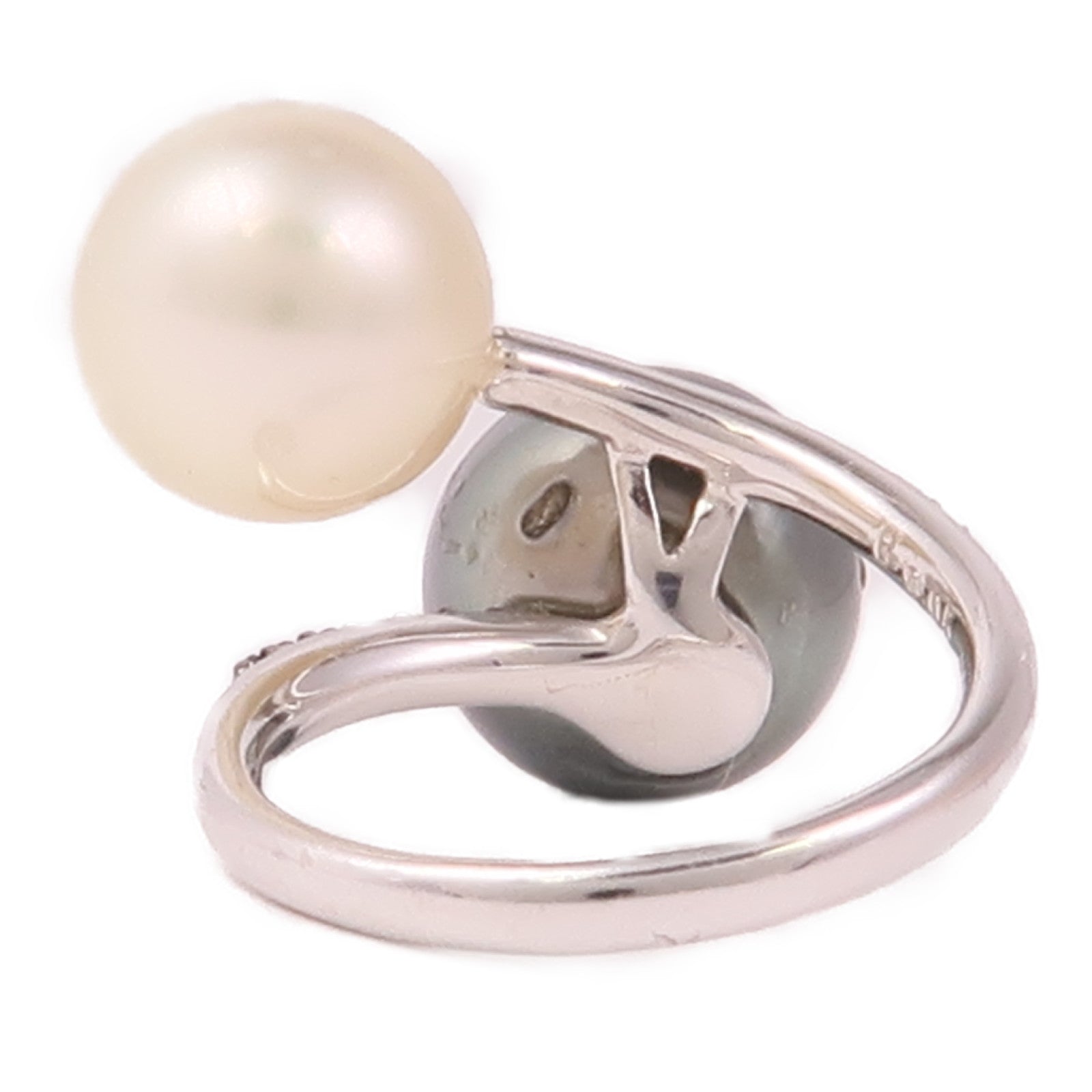 JEWELRY 18K白金/Tahitian Pearl/Pearl/Diamond Ring大溪地珍珠/珍珠/鑽石戒指