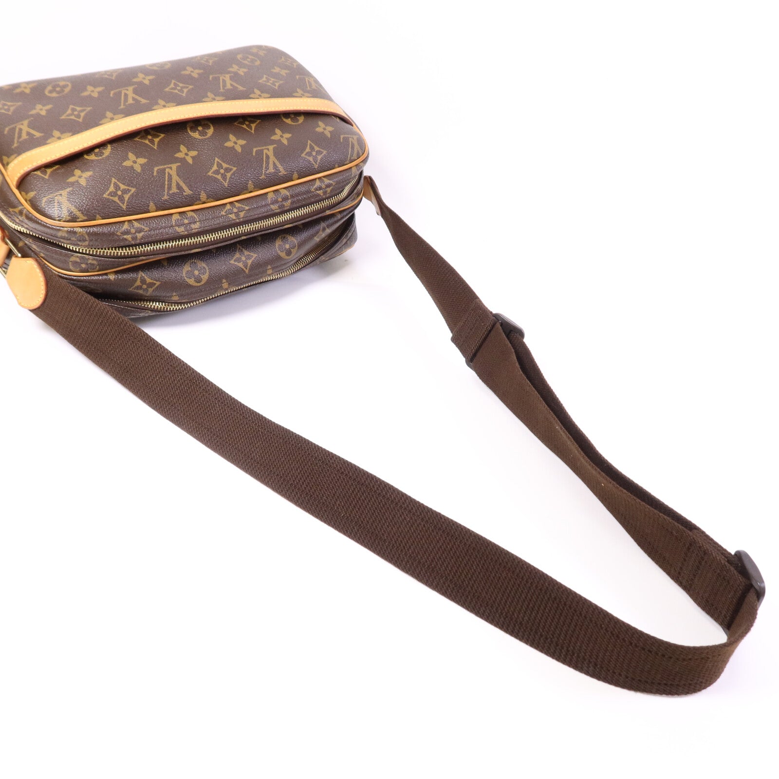 LOUIS VUITTON Monogram Reporter PM金扣肩背袋