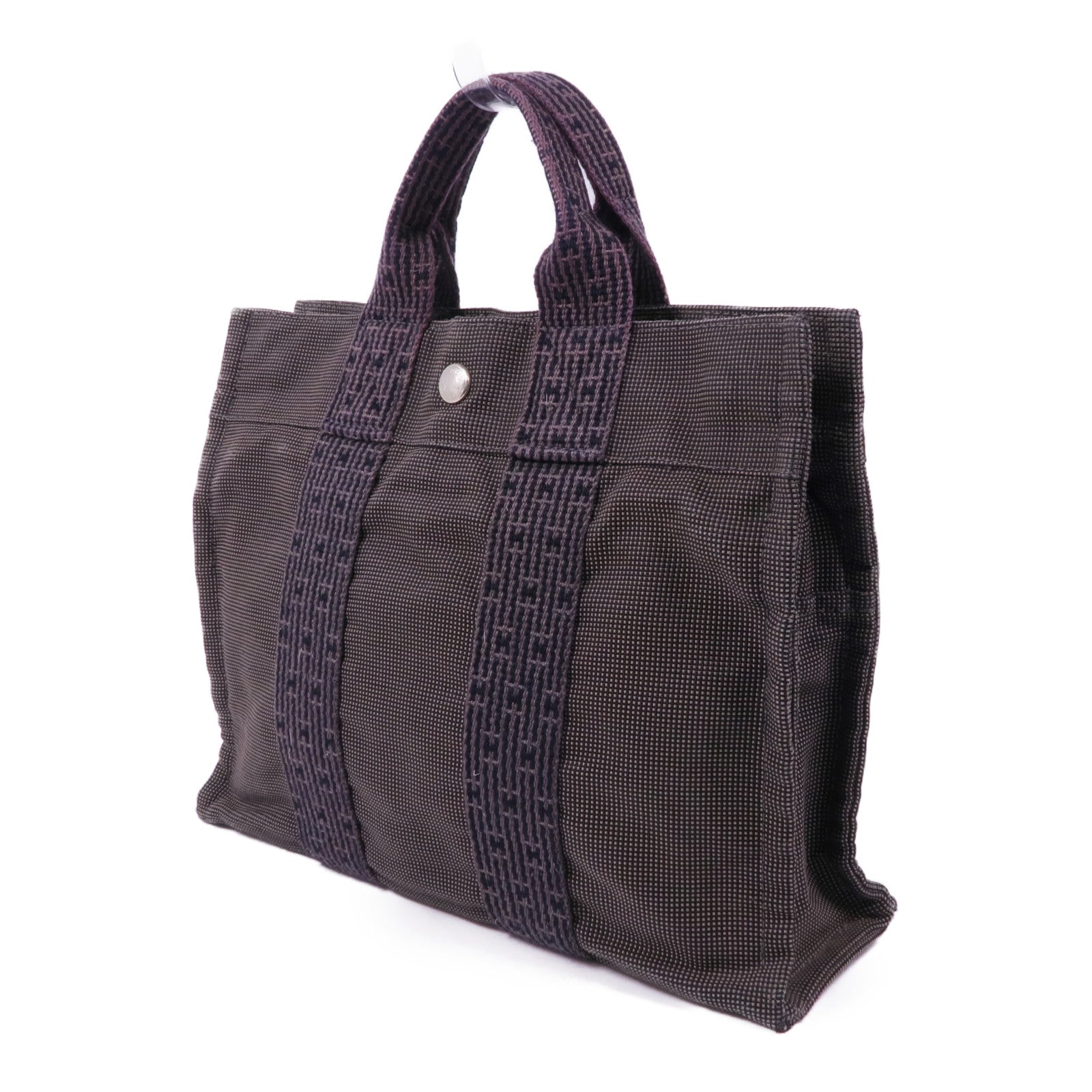 HERMES 帆布Herline PM銀扣手挽袋