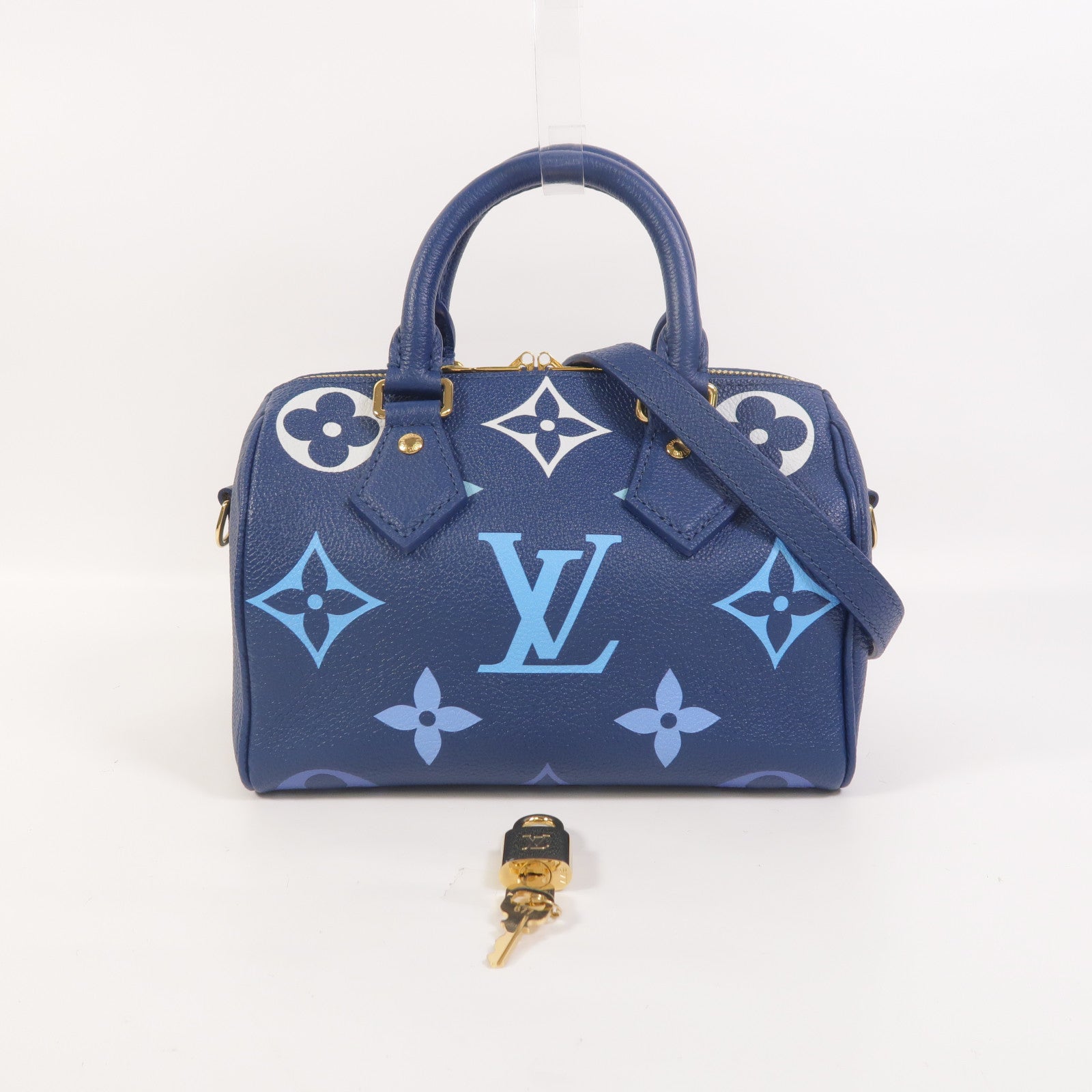 LOUIS VUITTON Monogram Empreinte Speedy Bandouliere 20手挽肩背兩用袋