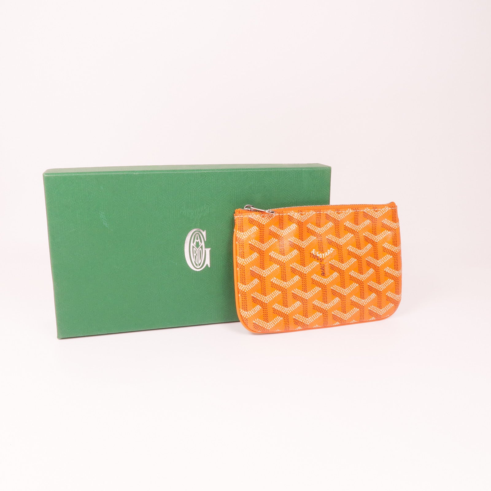 GOYARD 塗層帆布Senat PM Pouch銀扣手拿包