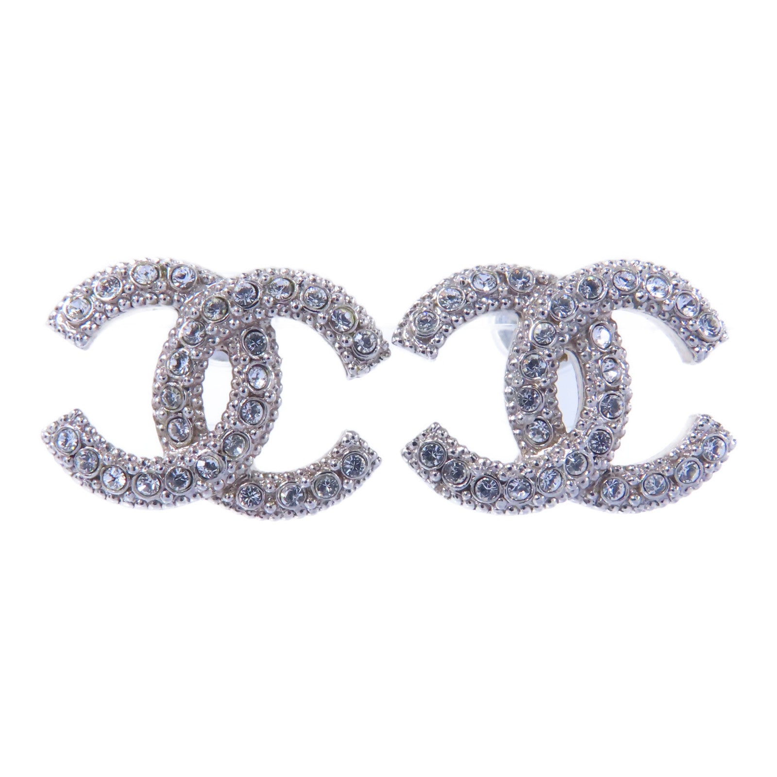 CHANEL PVC/金屬Earrings耳環銀色/透明