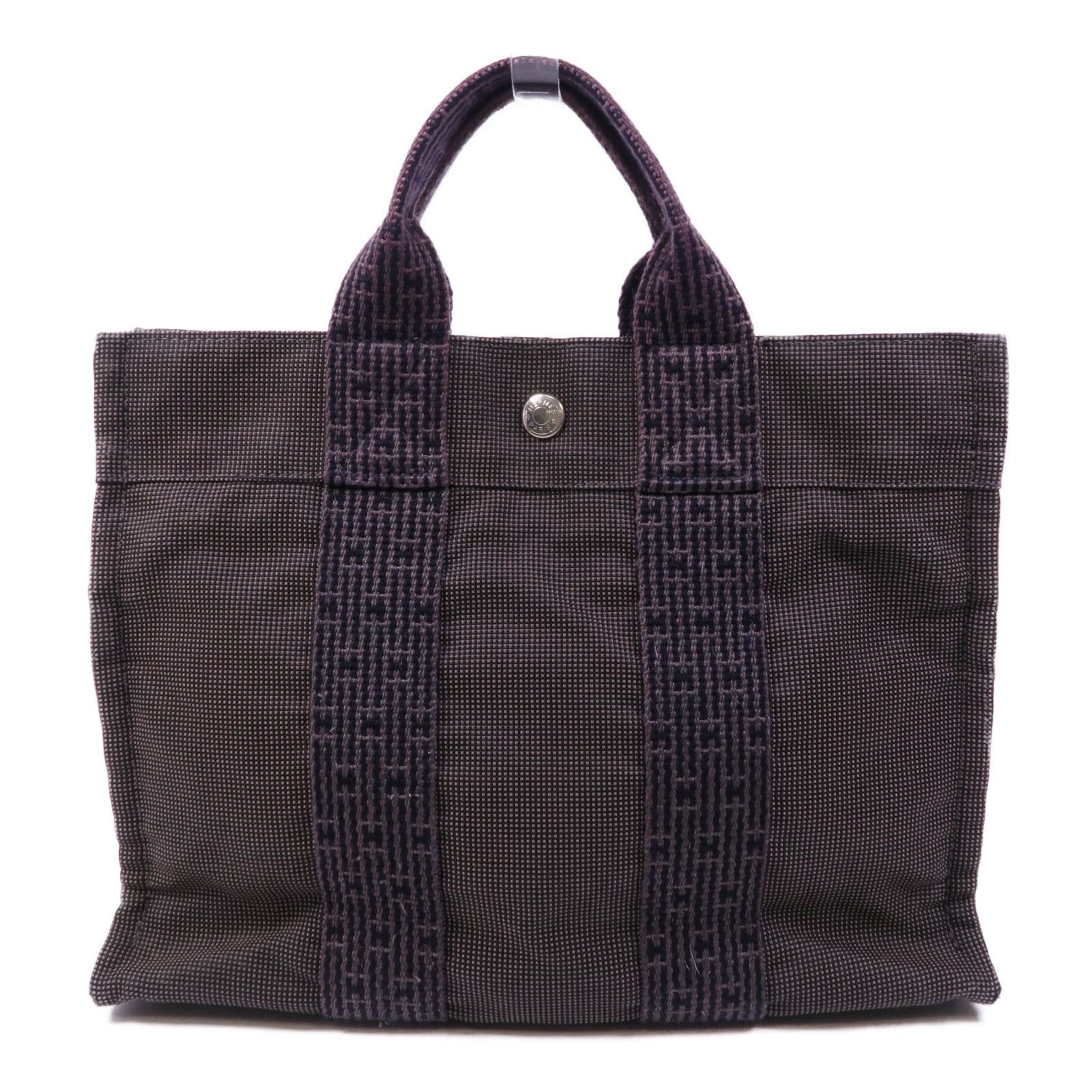 HERMES 帆布Herline PM銀扣手挽袋