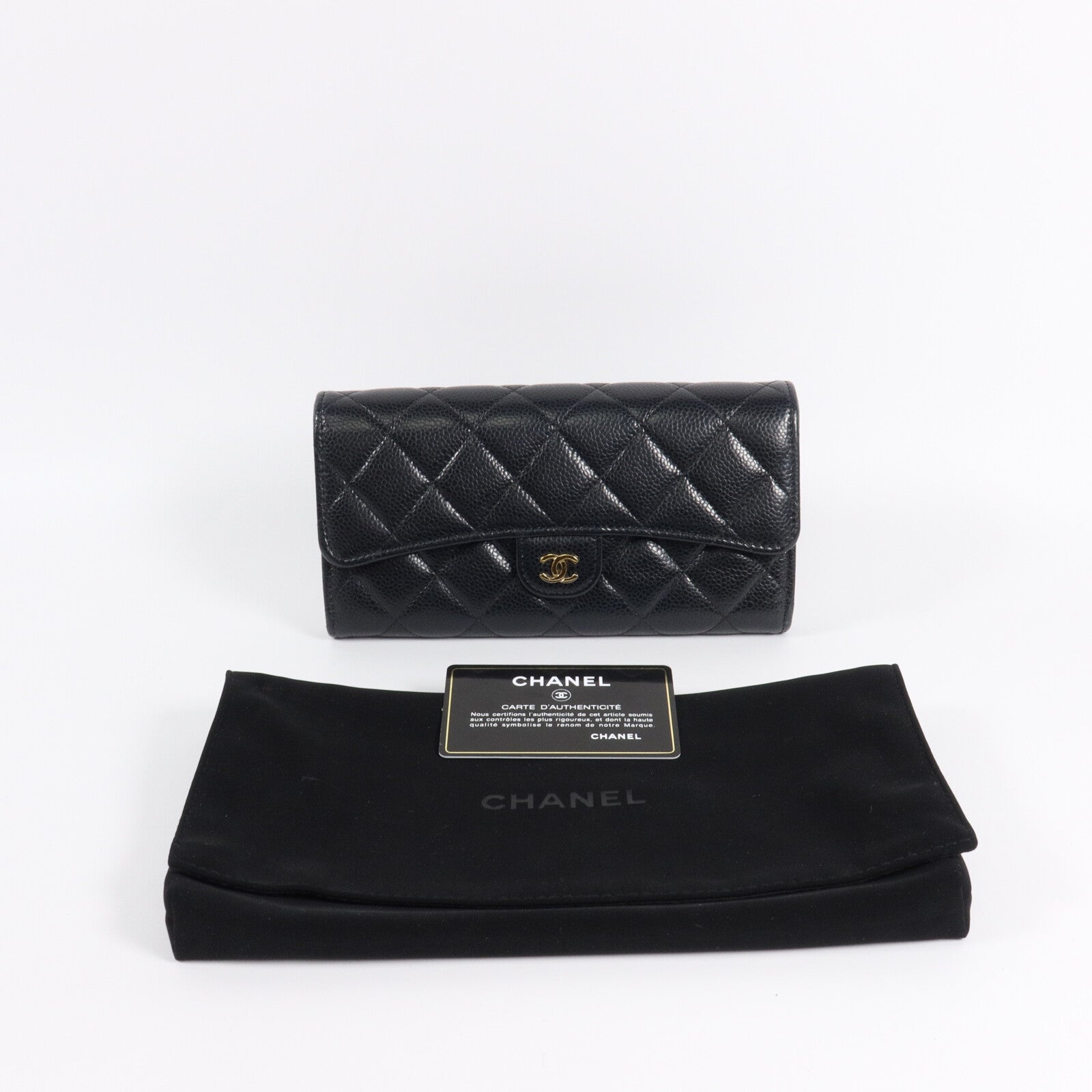 CHANEL 牛皮皮革Classic Long Flap Wallet長錢包