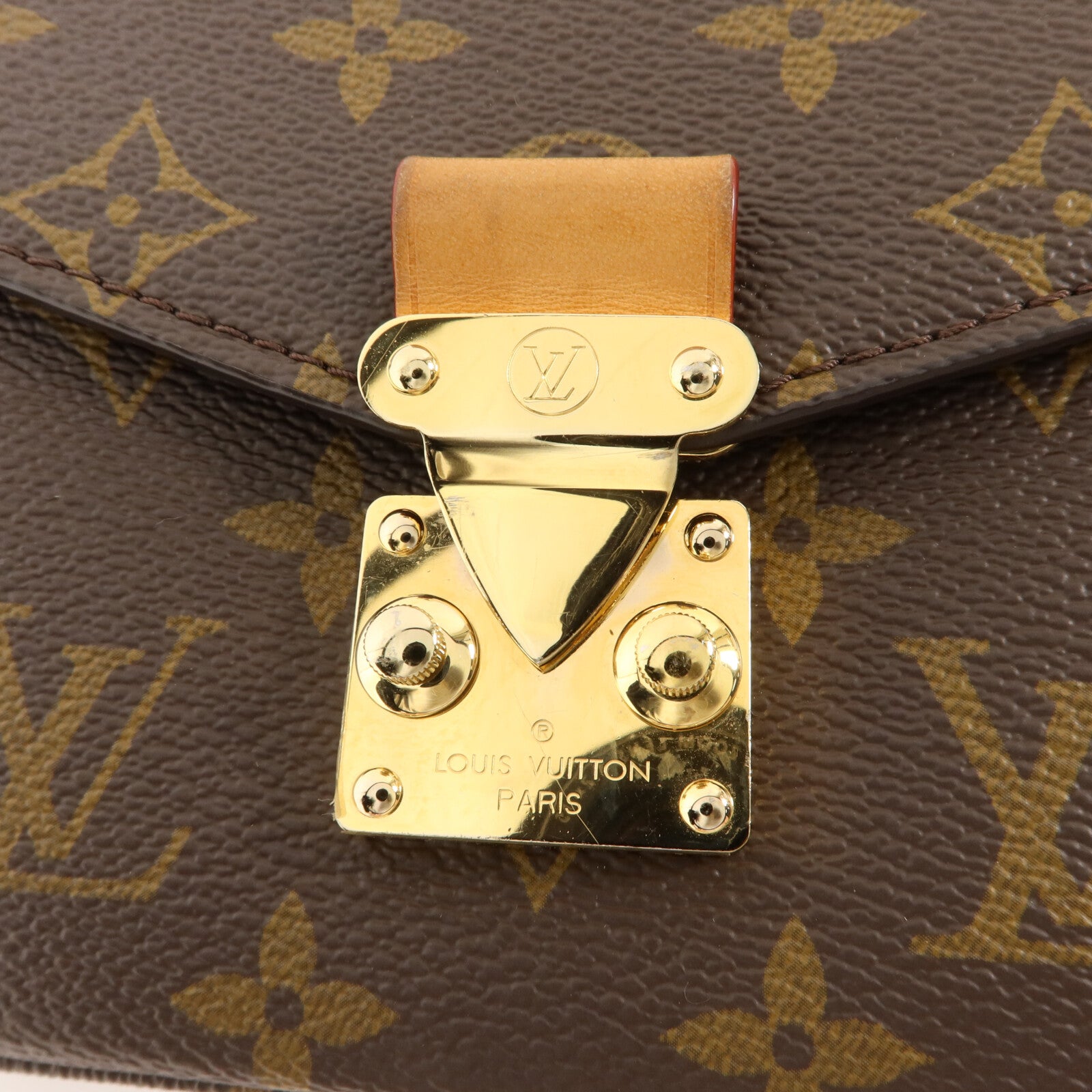 LOUIS VUITTON Monogram Pochette Metis East West金扣手挽肩背兩用袋